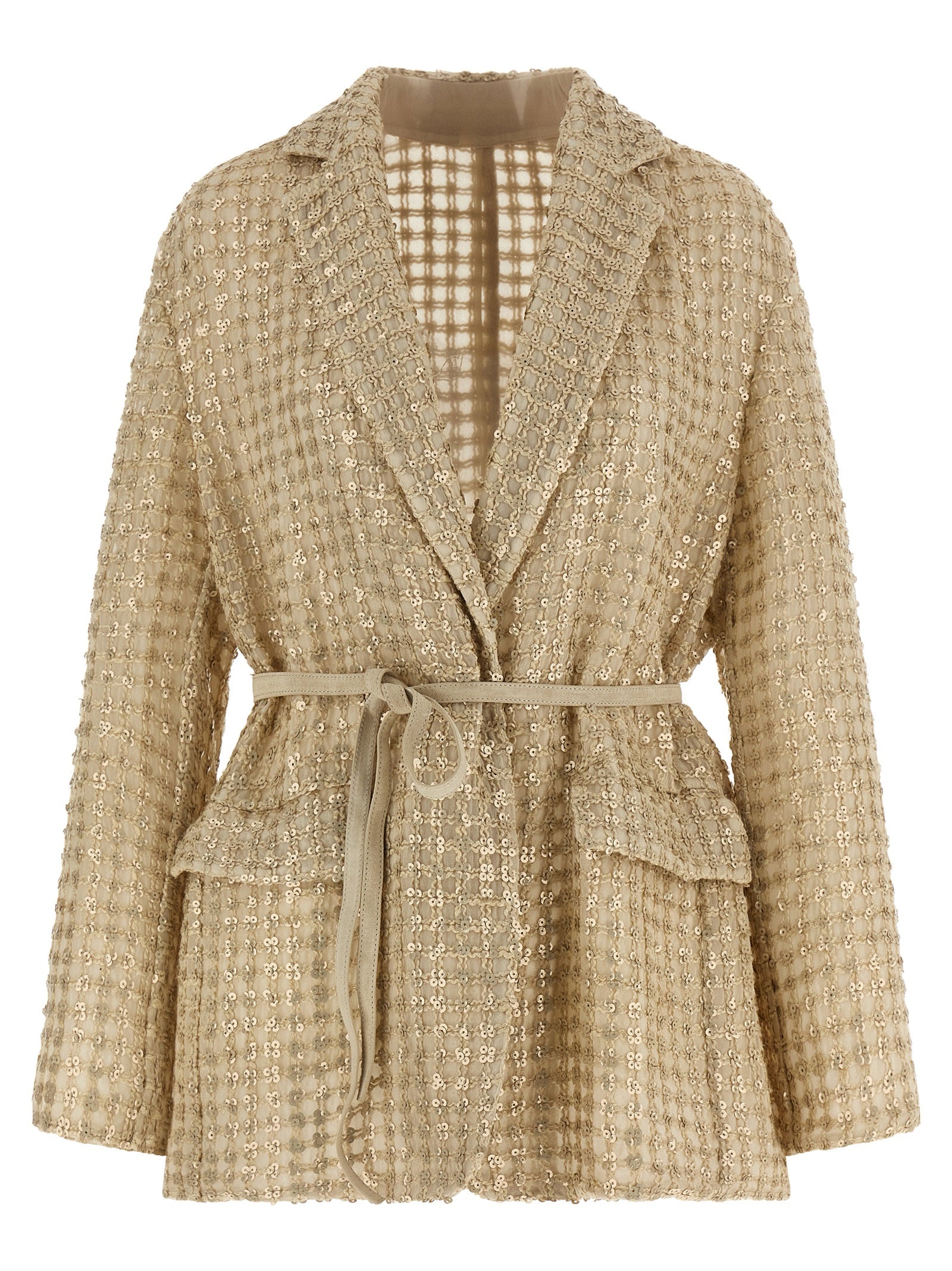 Brunello Cucinelli Women 'Dazzling Net Embroidery' Organza Blazer BRUNELLO CUCINELLI