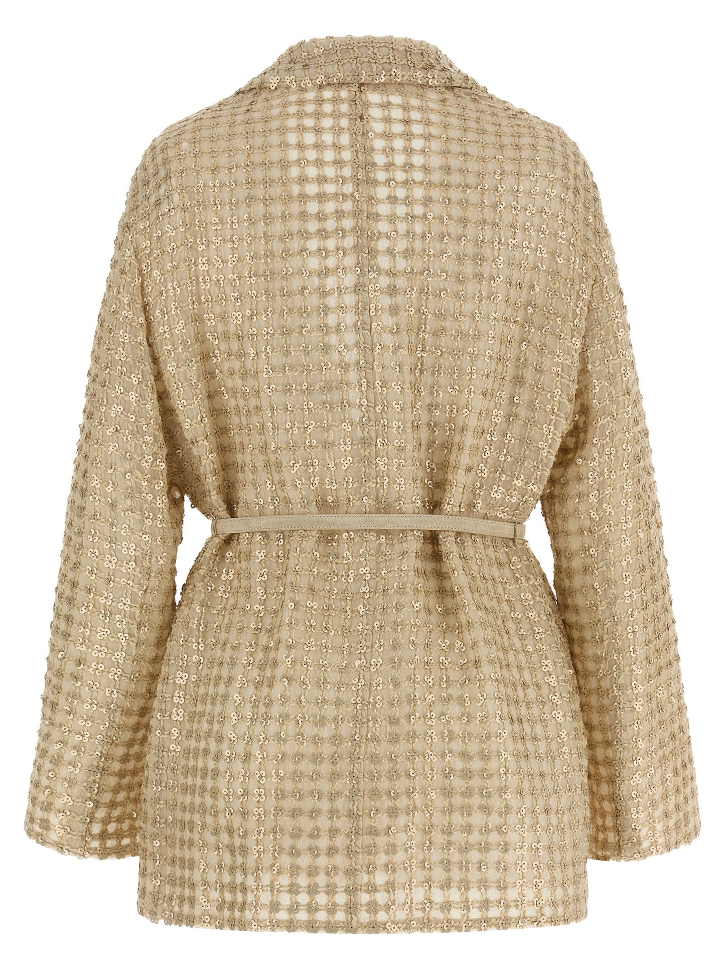 Brunello Cucinelli Women 'Dazzling Net Embroidery' Organza Blazer BRUNELLO CUCINELLI