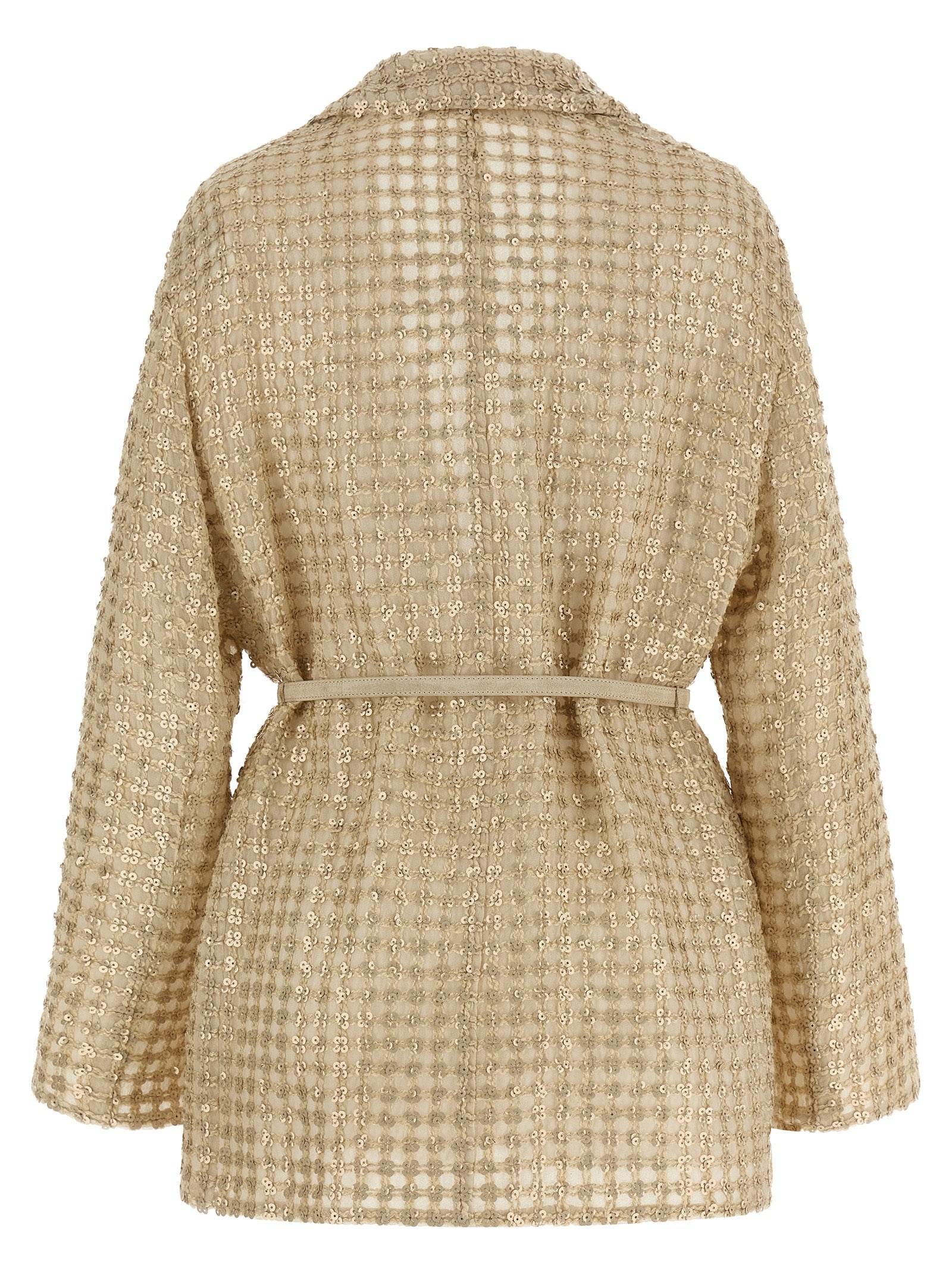 Brunello Cucinelli Women 'Dazzling Net Embroidery' Organza Blazer BRUNELLO CUCINELLI