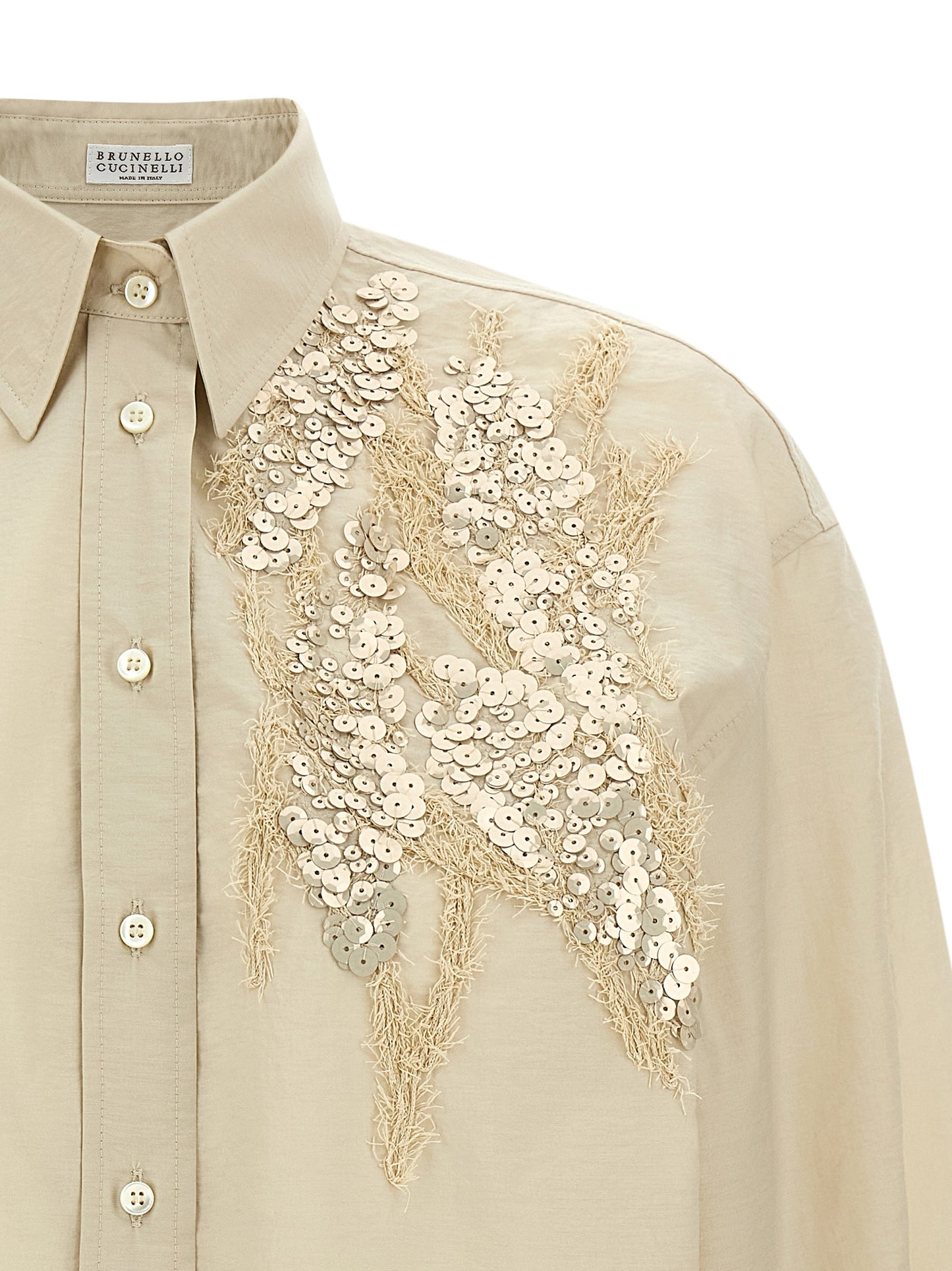 Brunello Cucinelli Women Sequin Embroidery Shirt BRUNELLO CUCINELLI