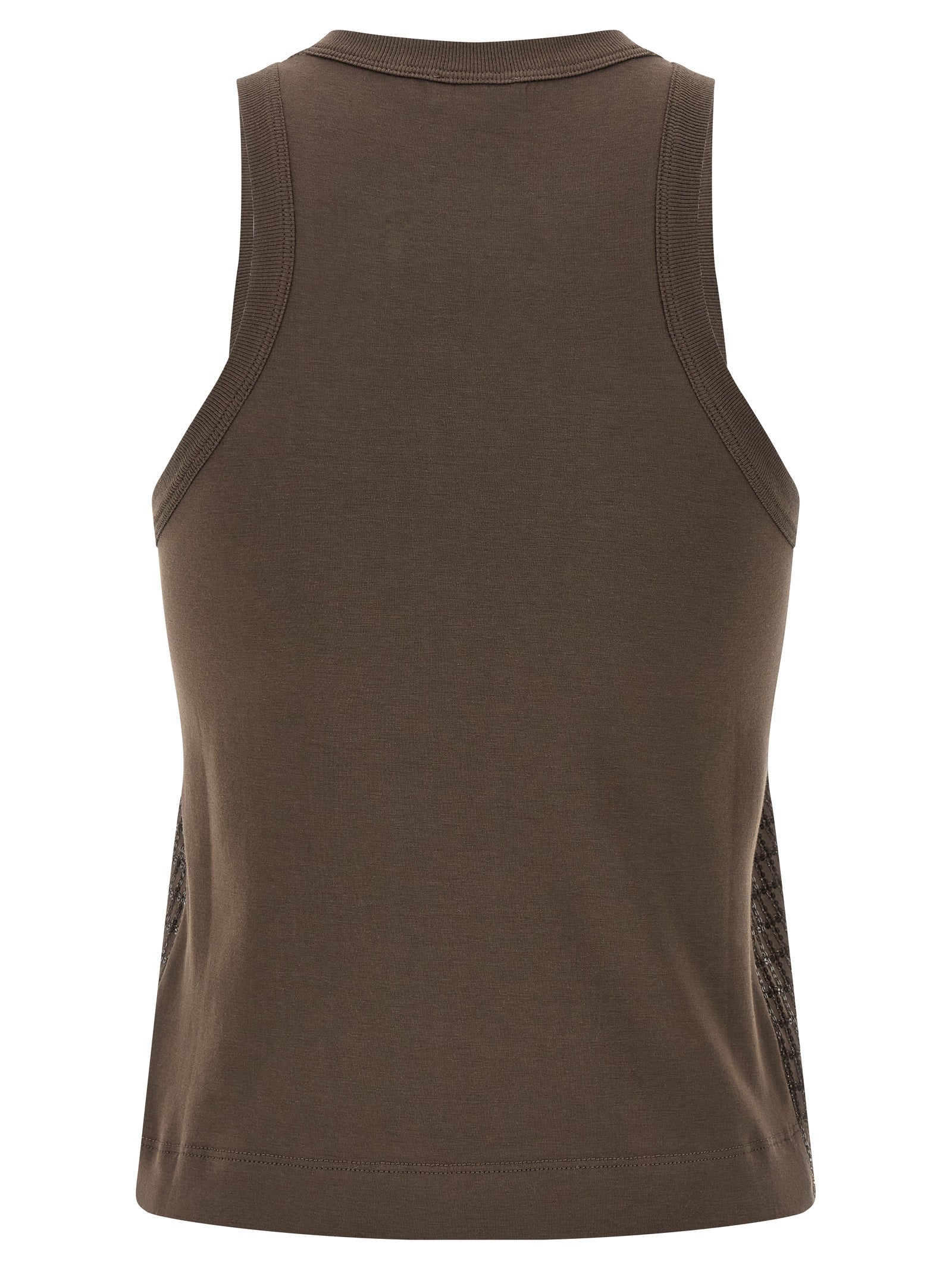 Brunello Cucinelli Women 'Dazzling Check Embroidery' Top BRUNELLO CUCINELLI