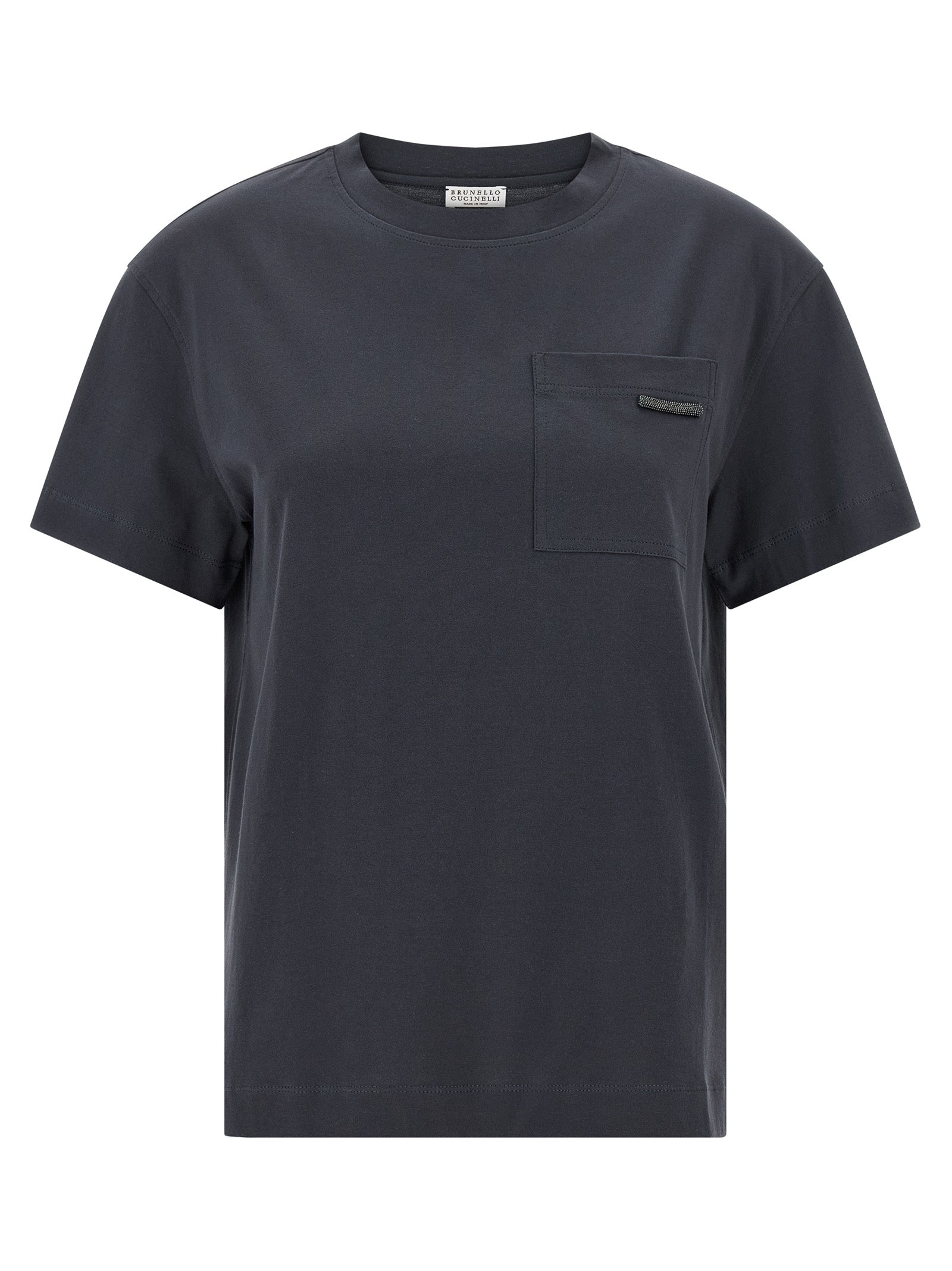 Brunello Cucinelli Women 'Shiny Tab' T-Shirt BRUNELLO CUCINELLI