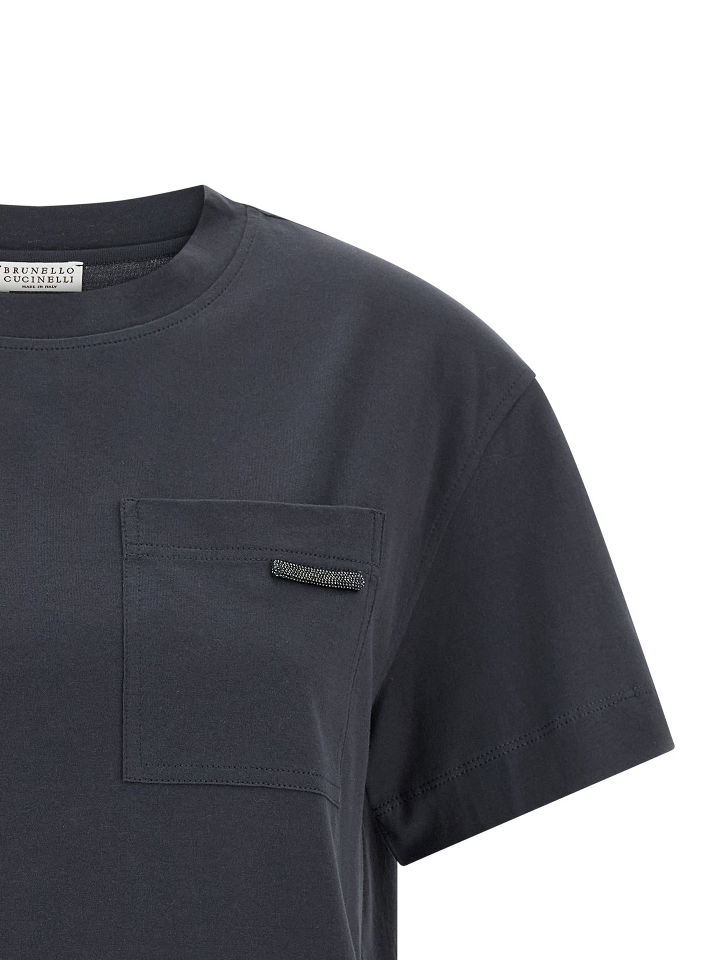 Brunello Cucinelli Women 'Shiny Tab' T-Shirt BRUNELLO CUCINELLI