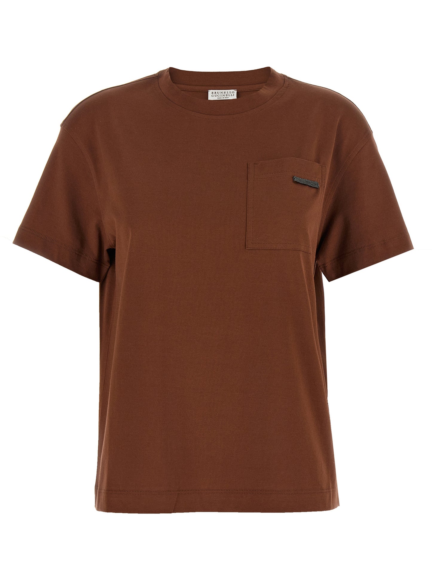 Brunello Cucinelli Women 'Shiny Tab' T-Shirt BRUNELLO CUCINELLI