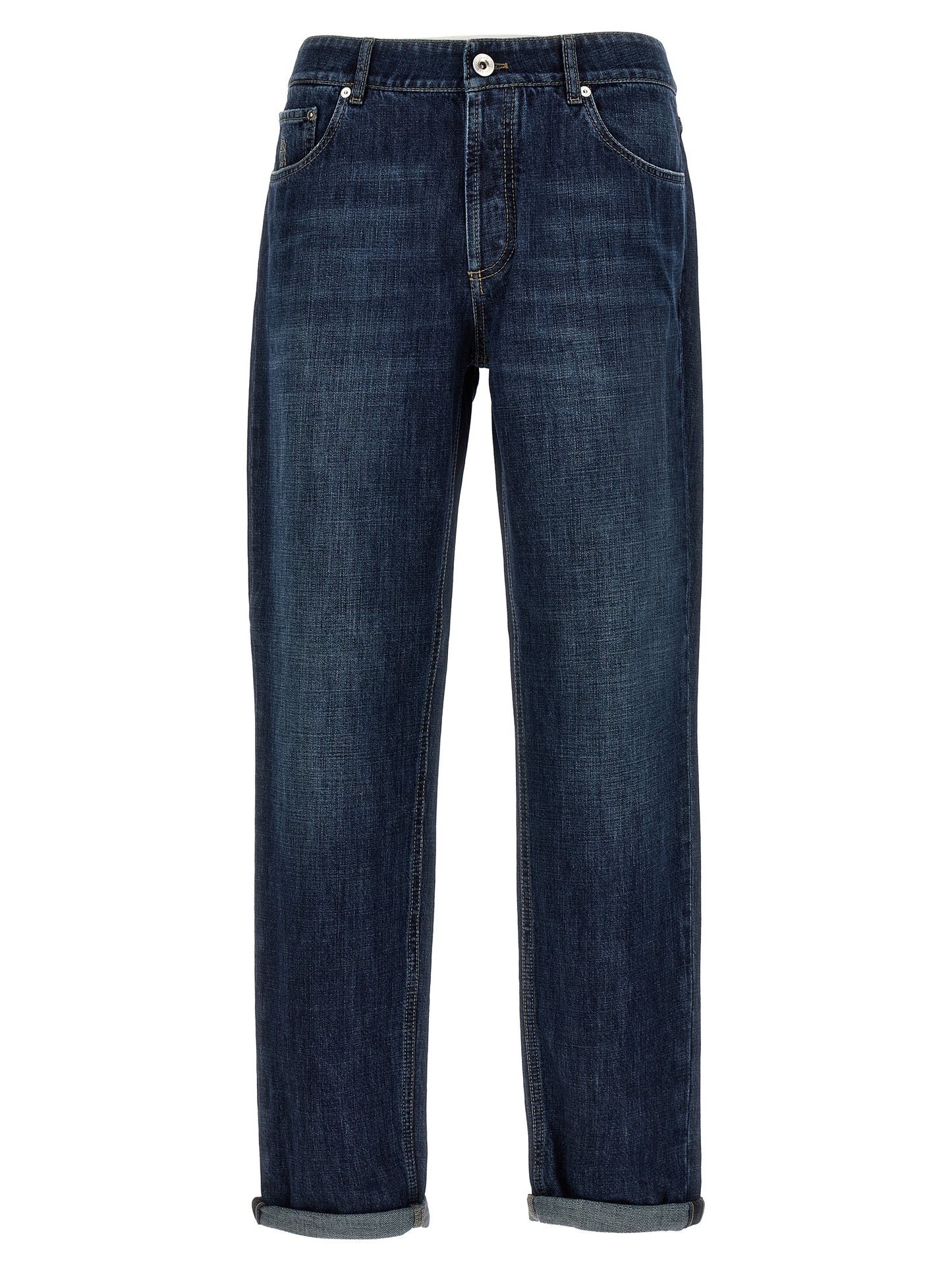 Brunello Cucinelli Men Logo Embroidery Jeans BRUNELLO CUCINELLI