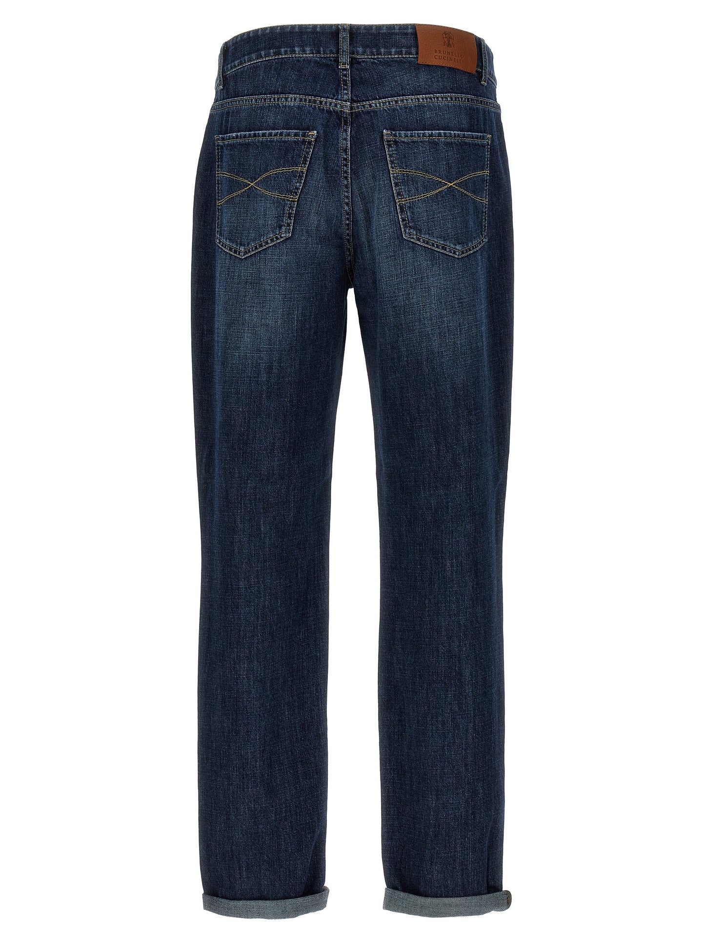 Brunello Cucinelli Men Logo Embroidery Jeans BRUNELLO CUCINELLI