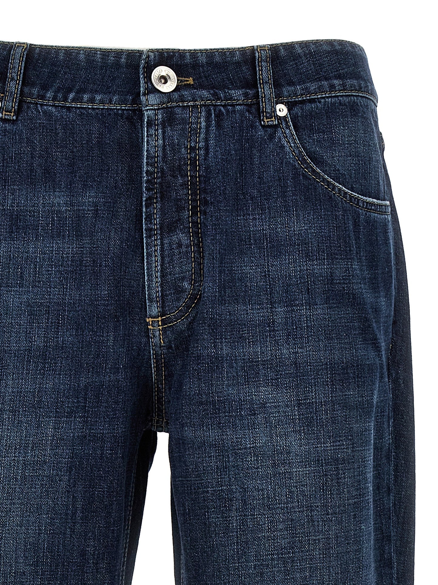 Brunello Cucinelli Men Logo Embroidery Jeans BRUNELLO CUCINELLI