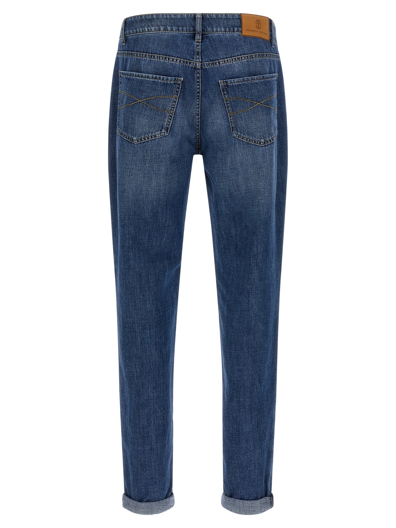 Brunello Cucinelli Men Logo Embroidery Jeans BRUNELLO CUCINELLI