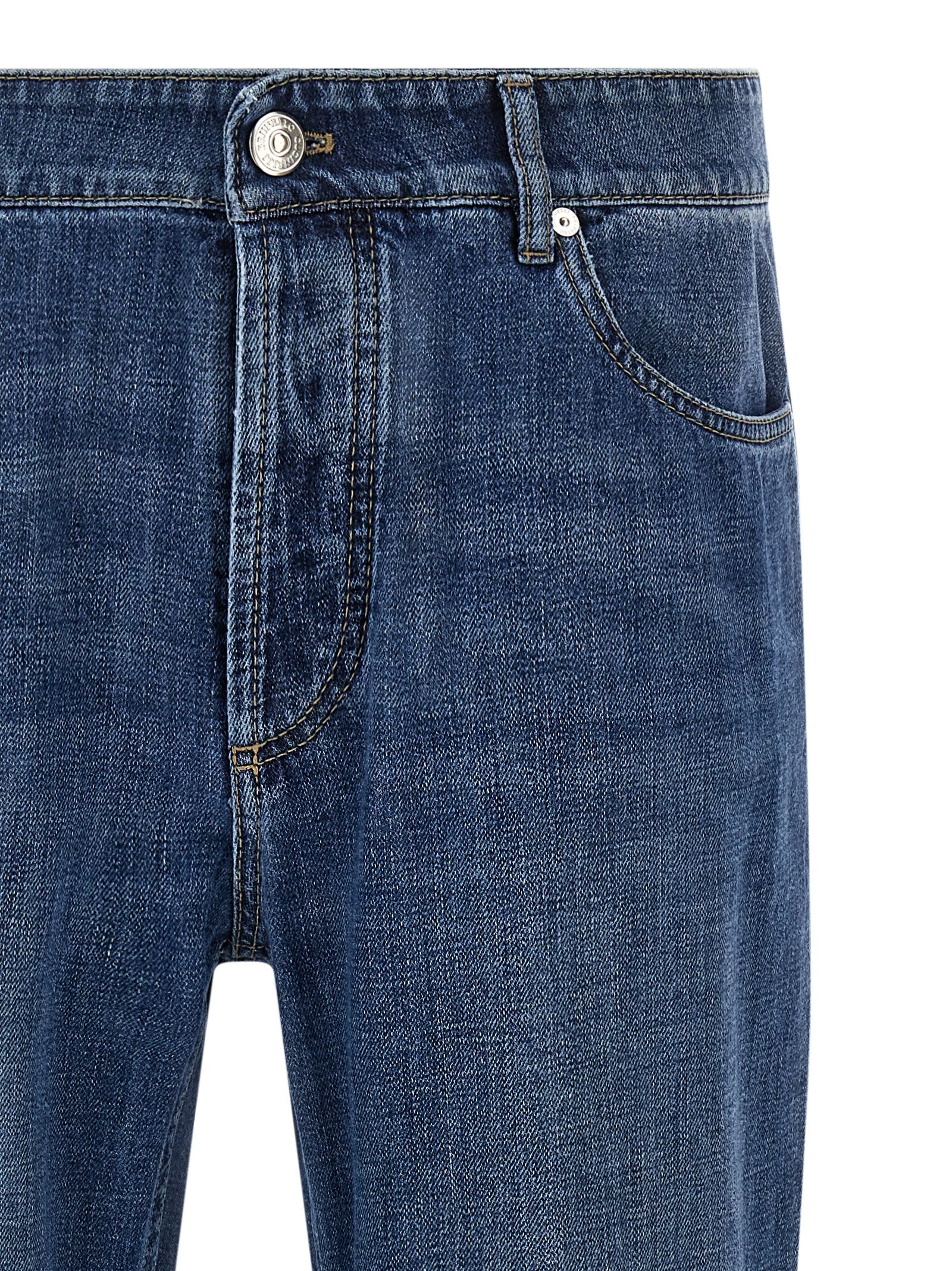 Brunello Cucinelli Men Logo Embroidery Jeans BRUNELLO CUCINELLI