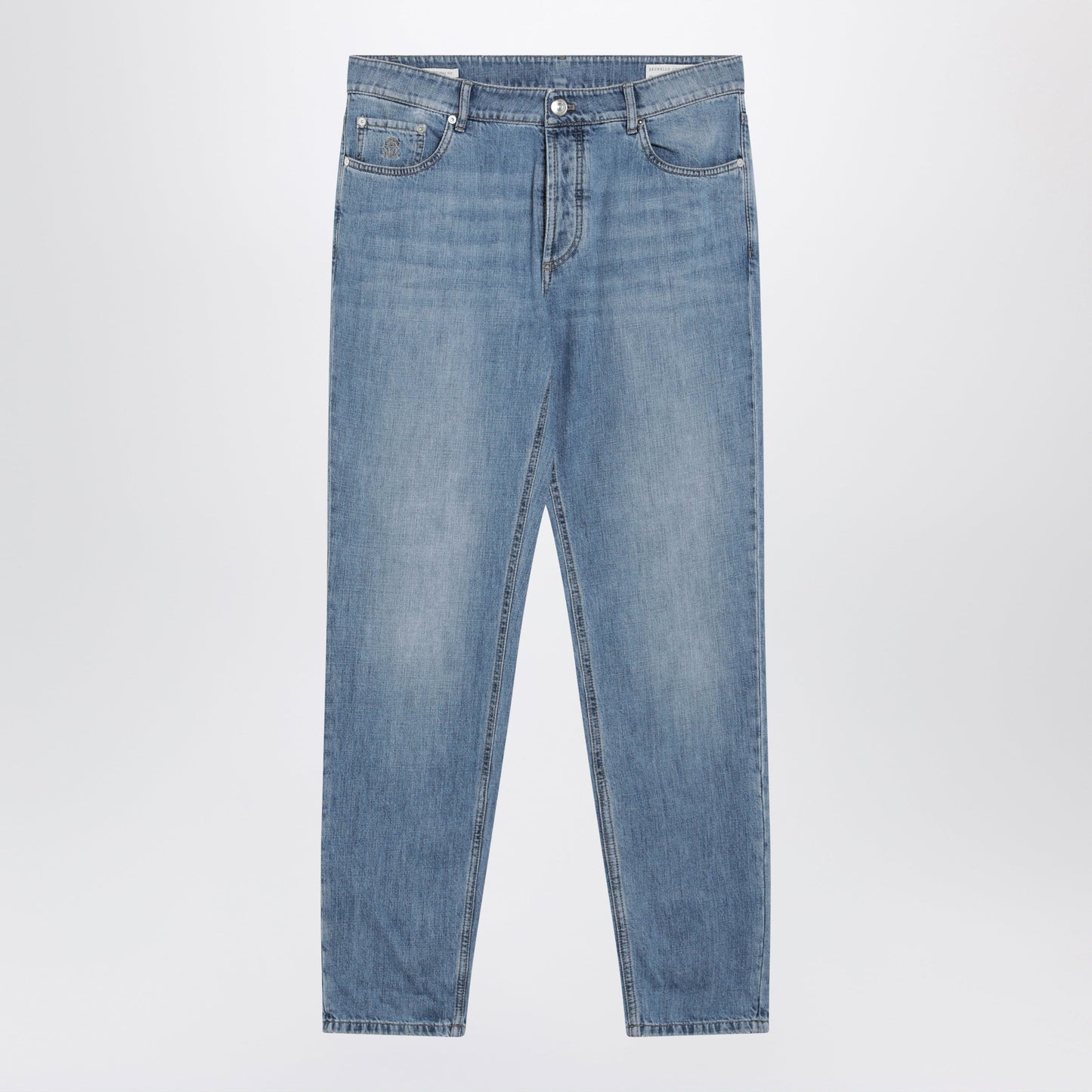 Brunello Cucinelli Traditional-Fit Five-Pocket Jeans In Light Blue Denim Men BRUNELLO CUCINELLI