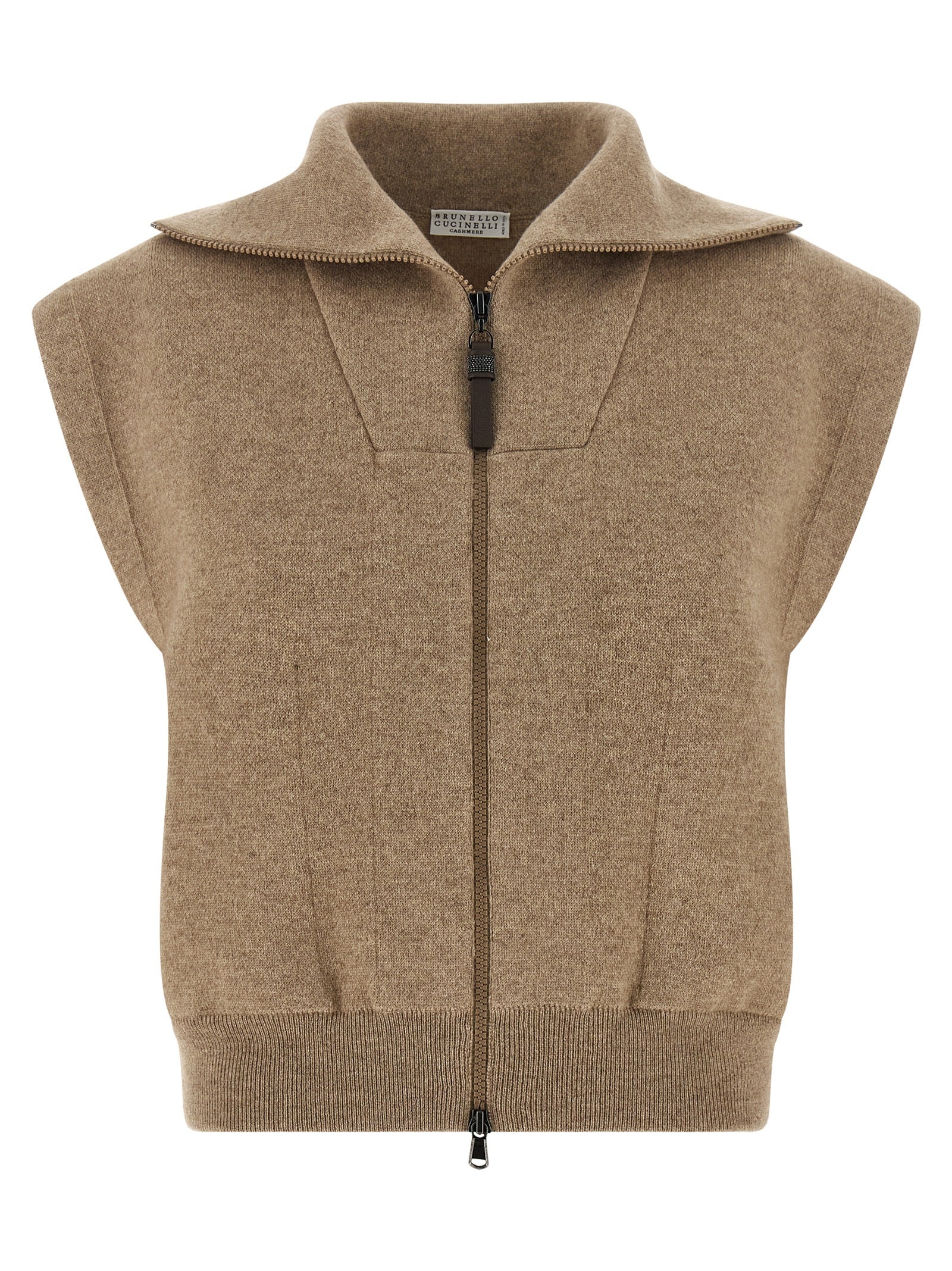 Brunello Cucinelli Women 'Shiny Zipper Pull' Vest BRUNELLO CUCINELLI