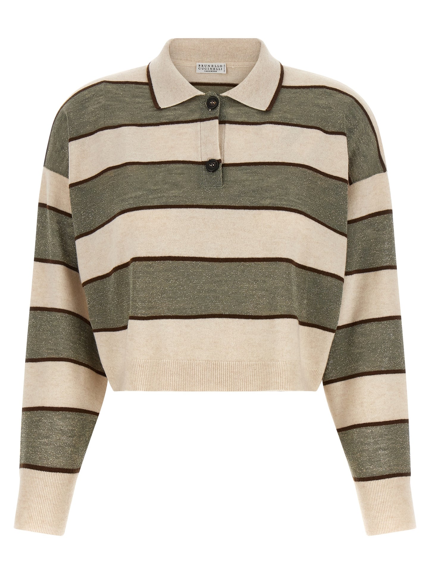 Brunello Cucinelli Women 'Sparkling Stripes' Polo Shirt BRUNELLO CUCINELLI