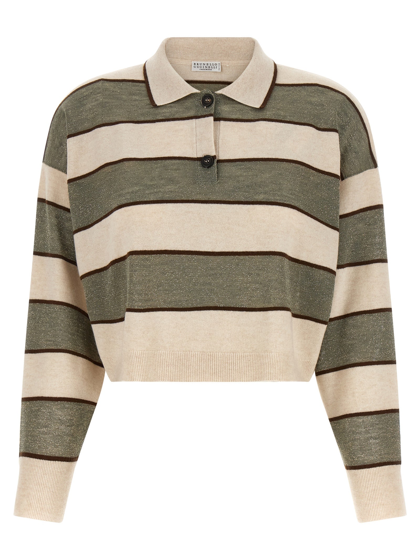 Brunello Cucinelli Women 'Sparkling Stripes' Polo Shirt BRUNELLO CUCINELLI