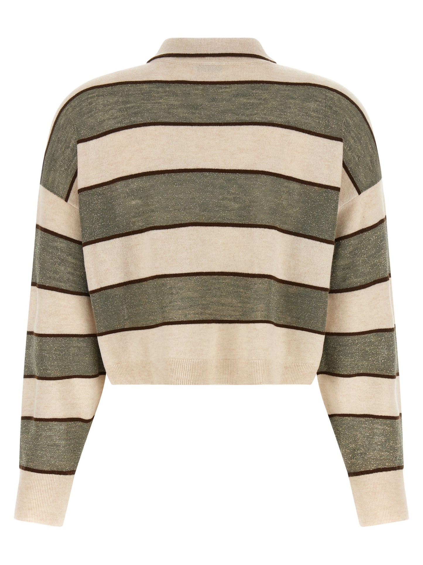 Brunello Cucinelli Women 'Sparkling Stripes' Polo Shirt BRUNELLO CUCINELLI