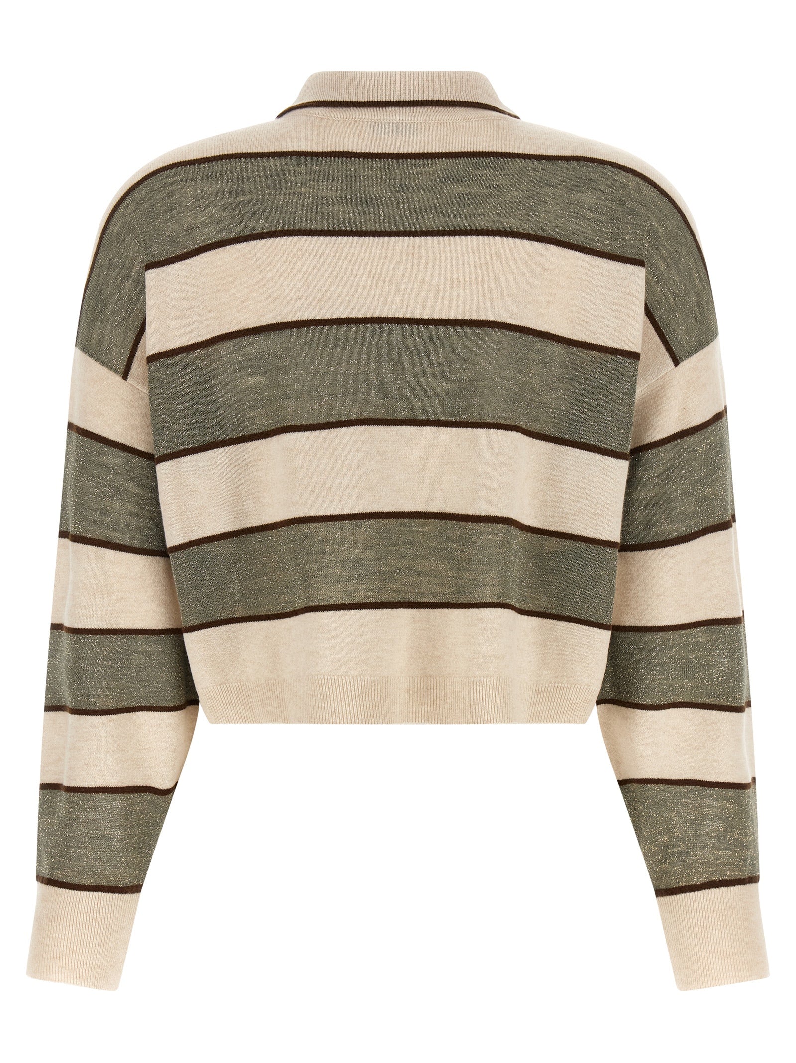 Brunello Cucinelli Women 'Sparkling Stripes' Polo Shirt BRUNELLO CUCINELLI