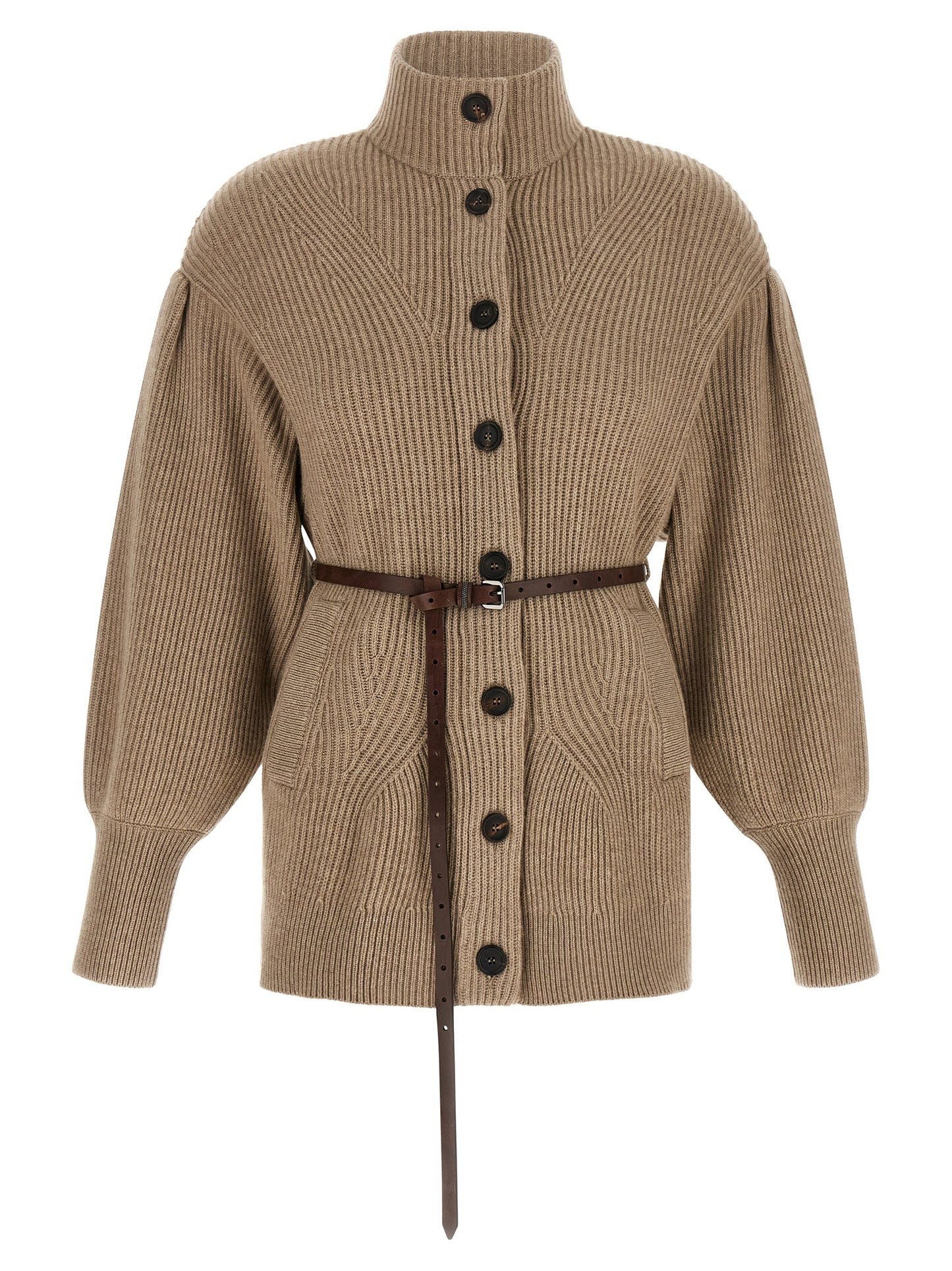 Brunello Cucinelli Women English Half-Ribbed Cardigan BRUNELLO CUCINELLI