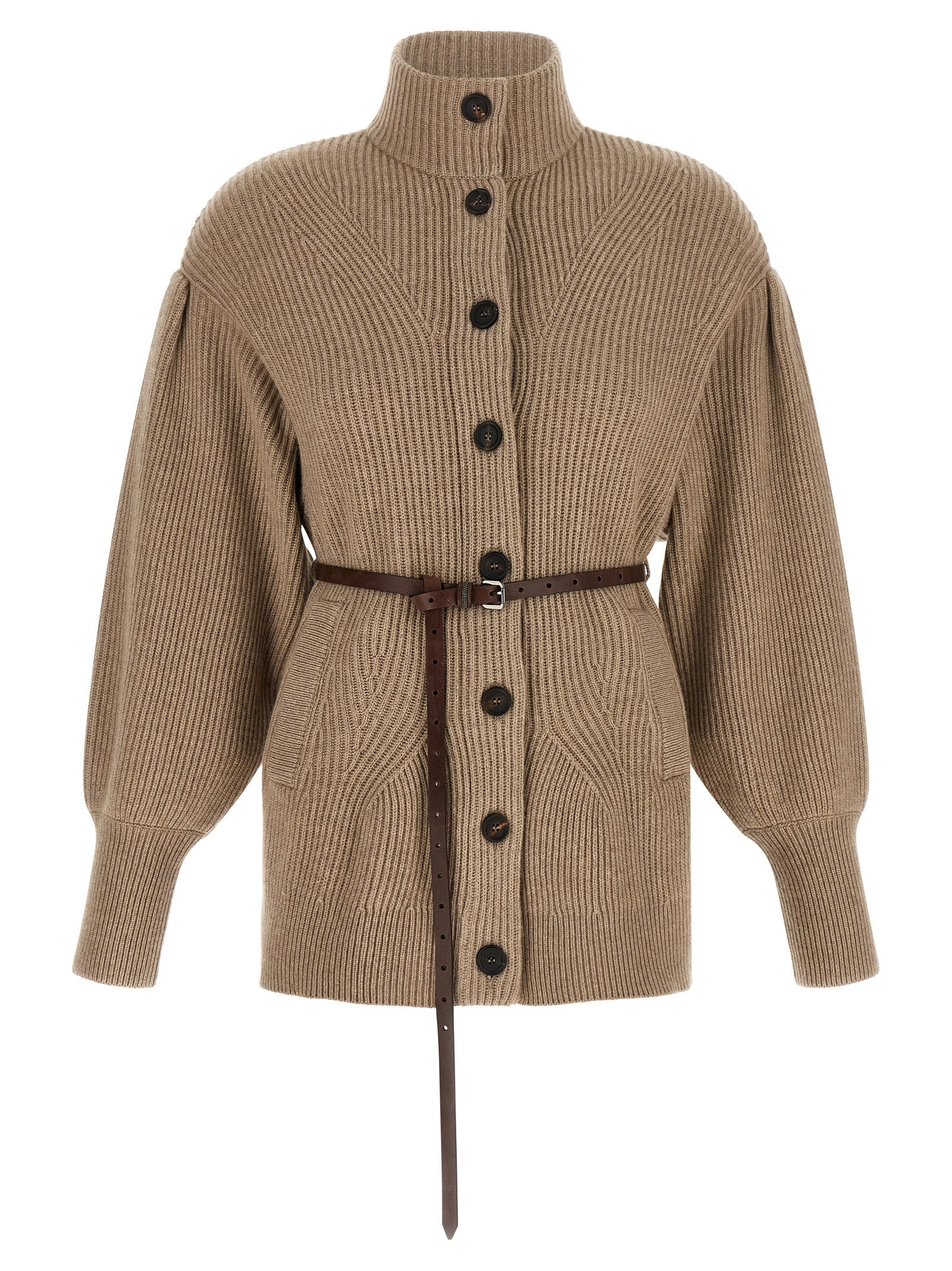 Brunello Cucinelli Women English Half-Ribbed Cardigan BRUNELLO CUCINELLI