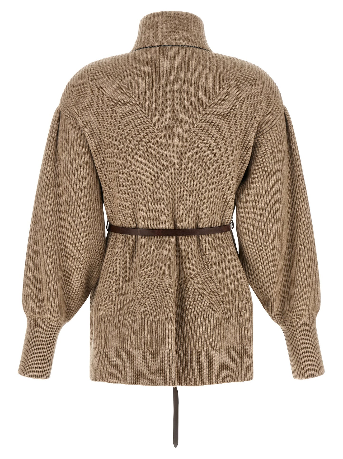 Brunello Cucinelli Women English Half-Ribbed Cardigan BRUNELLO CUCINELLI