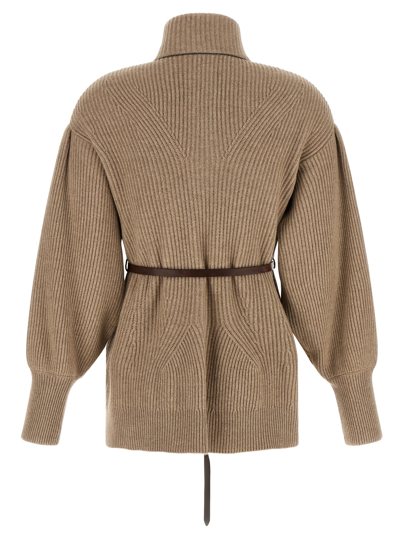 Brunello Cucinelli Women English Half-Ribbed Cardigan BRUNELLO CUCINELLI