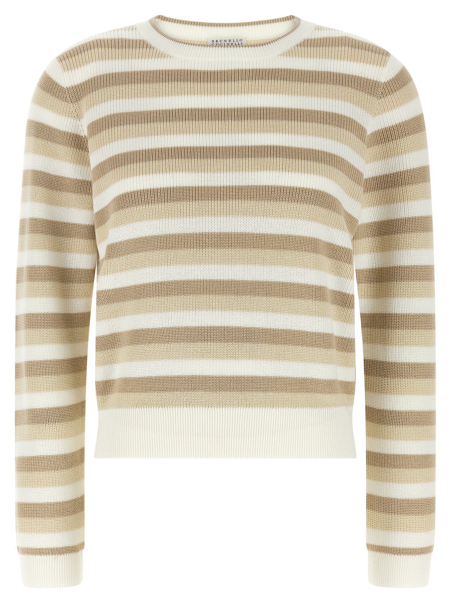 Brunello Cucinelli Women Striped Cotton Sweater BRUNELLO CUCINELLI