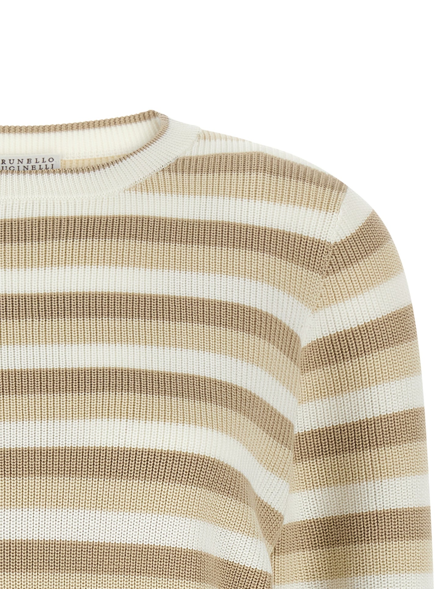 Brunello Cucinelli Women Striped Cotton Sweater BRUNELLO CUCINELLI