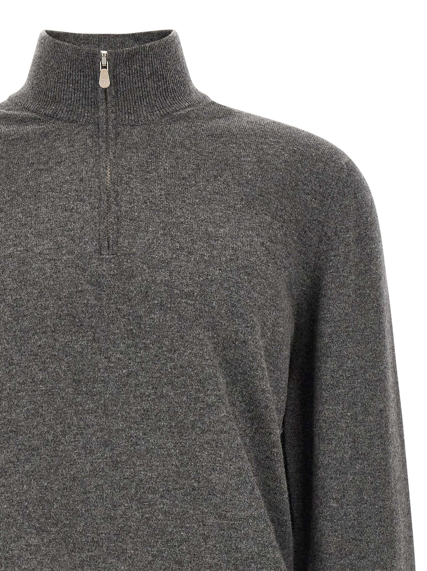Brunello Cucinelli Men Half-Zip Cashmere Sweater BRUNELLO CUCINELLI