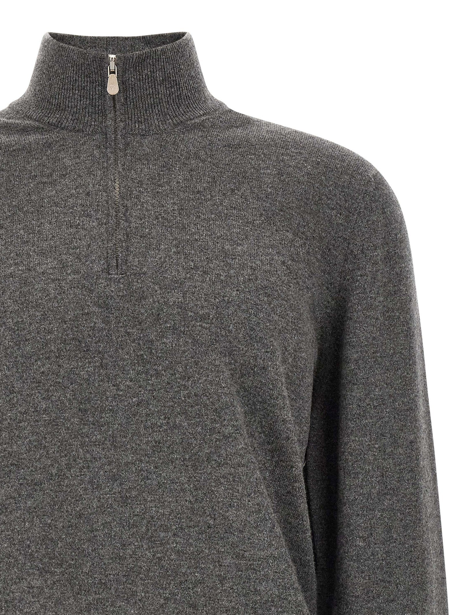 Brunello Cucinelli Men Half-Zip Cashmere Sweater BRUNELLO CUCINELLI