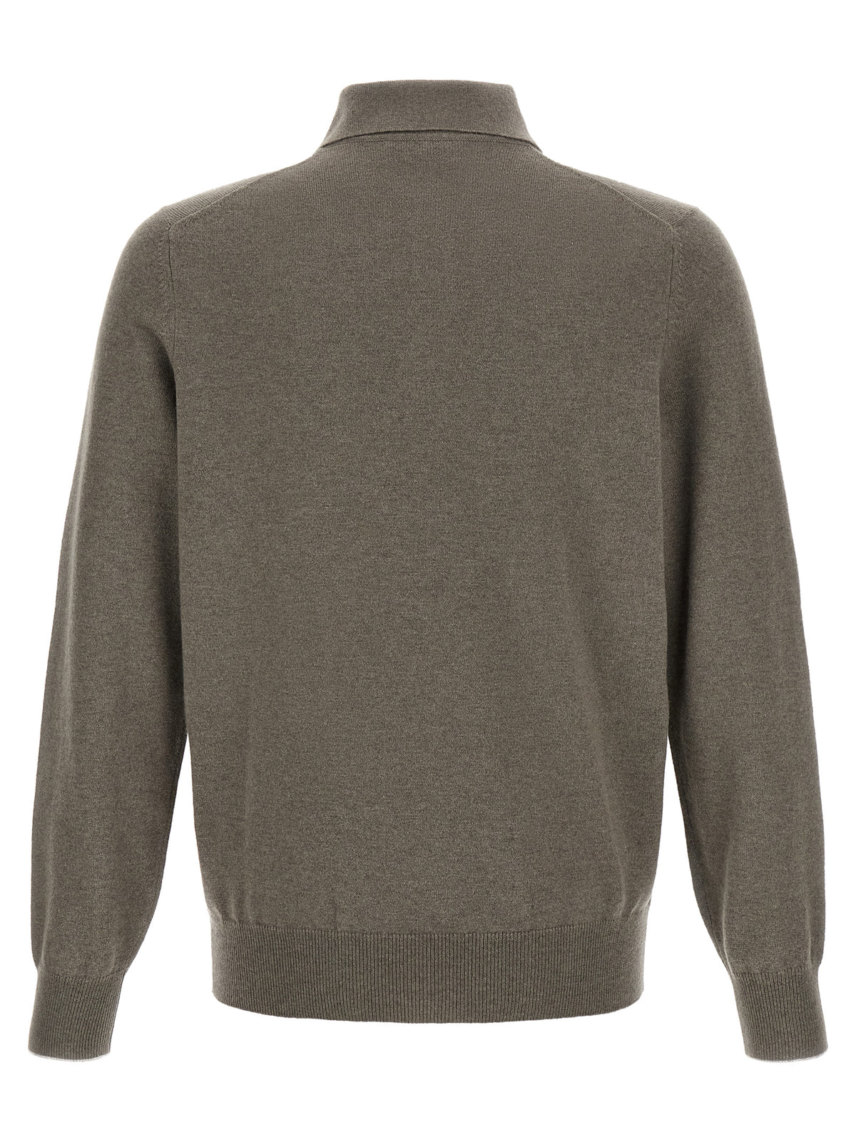 Brunello Cucinelli Men Green Cashmere Polo Shirt BRUNELLO CUCINELLI