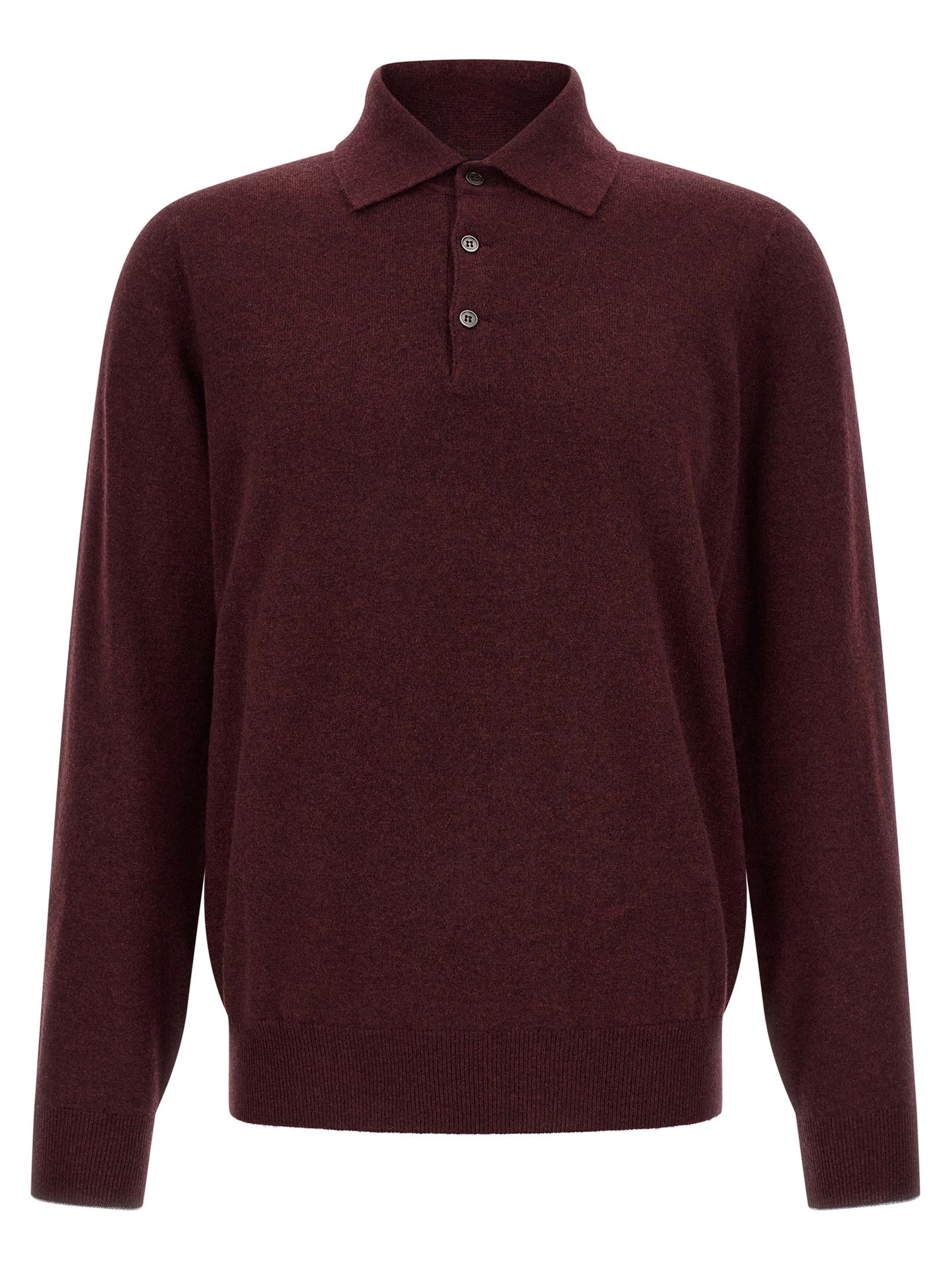 Brunello Cucinelli Men Cashmere Knit Polo Shirt BRUNELLO CUCINELLI