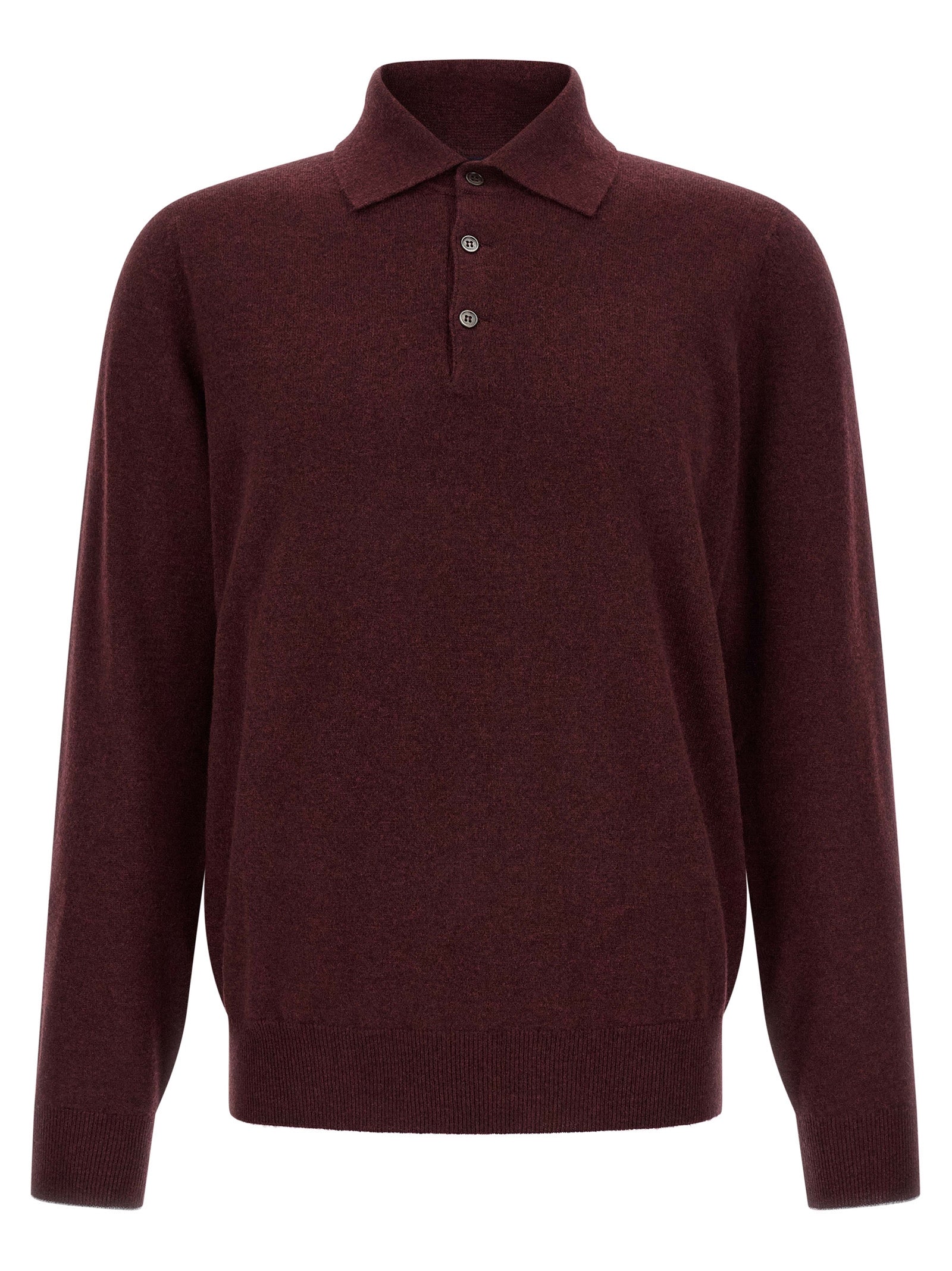 Brunello Cucinelli Men Cashmere Knit Polo Shirt BRUNELLO CUCINELLI