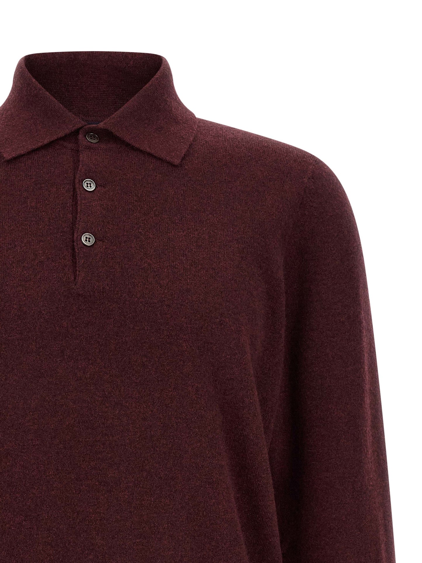 Brunello Cucinelli Men Cashmere Knit Polo Shirt BRUNELLO CUCINELLI