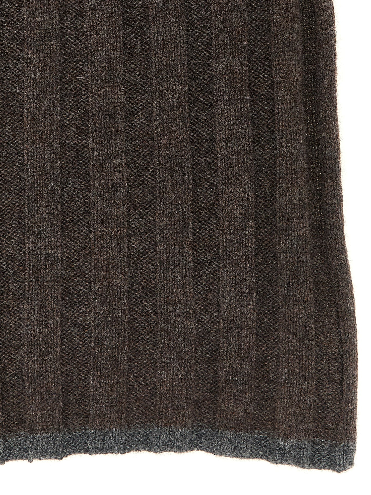 Brunello Cucinelli Men Ribbed Cashmere Knit Scarf BRUNELLO CUCINELLI