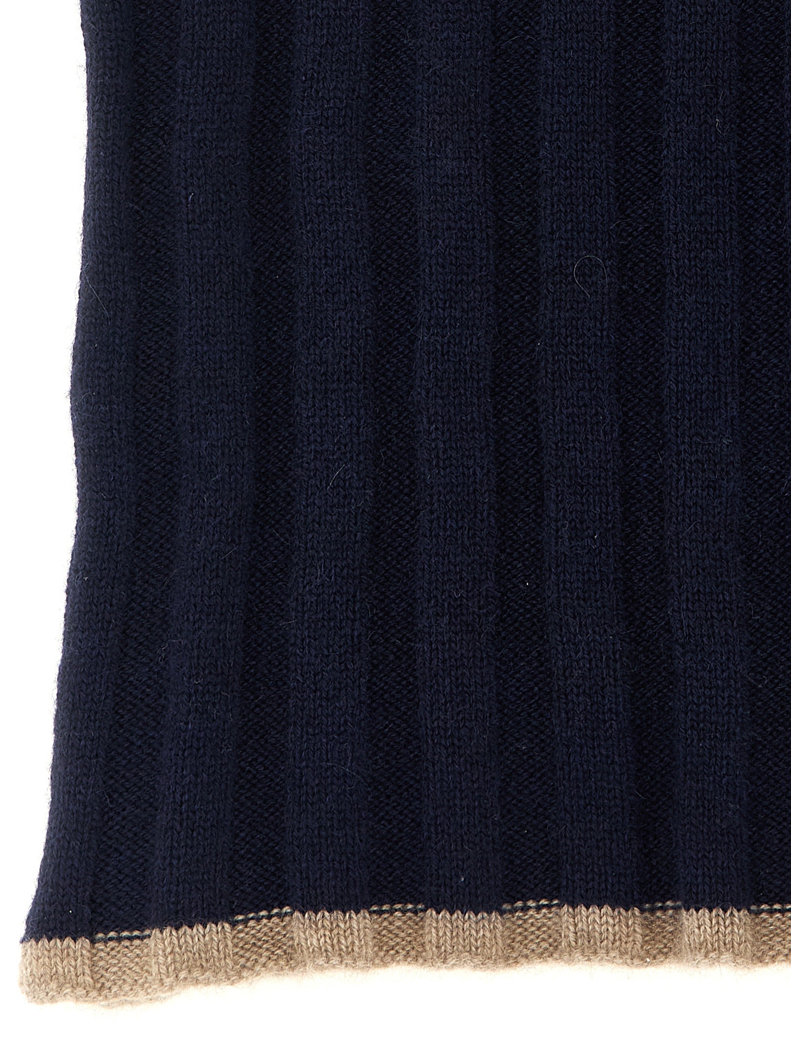 Brunello Cucinelli Men Ribbed Cashmere Knit Scarf BRUNELLO CUCINELLI