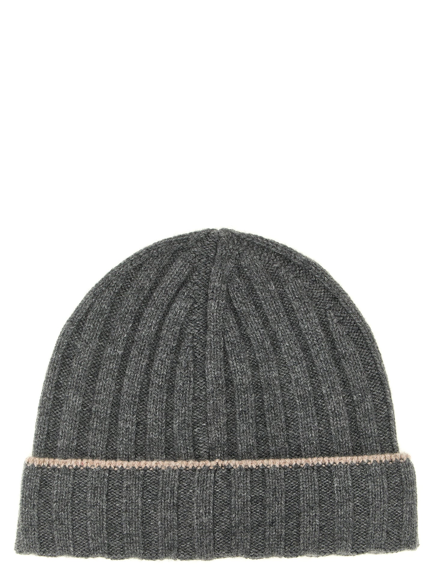 Brunello Cucinelli Men Cashmere Turn-Up Beanie BRUNELLO CUCINELLI