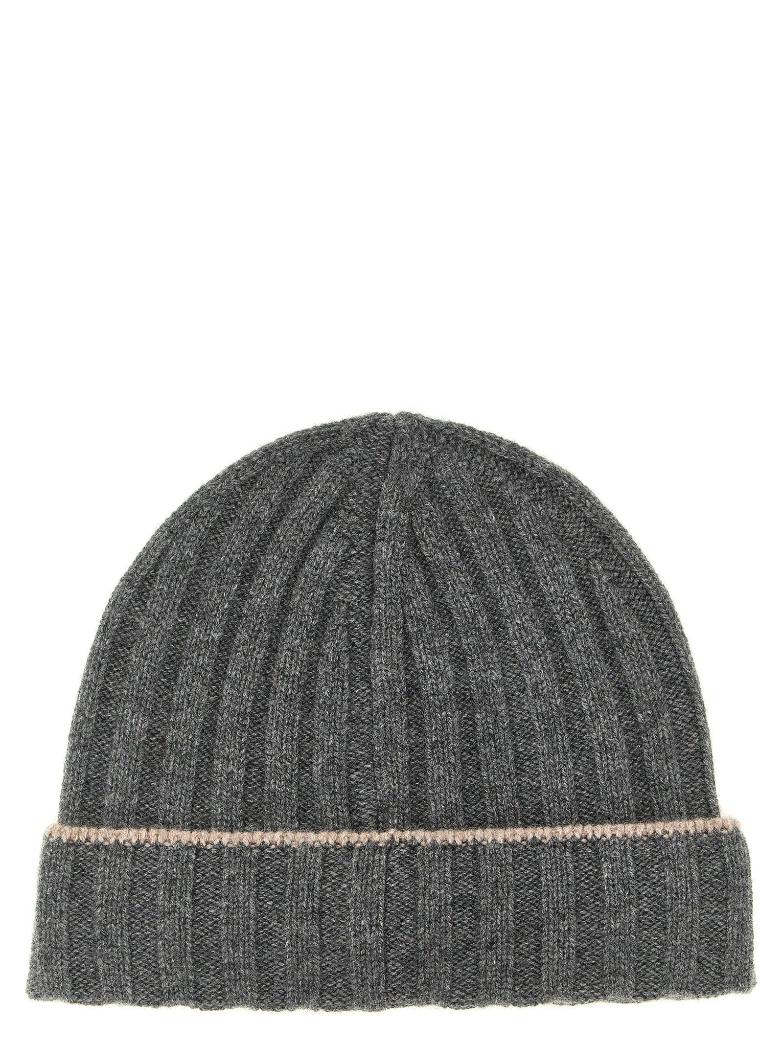 Brunello Cucinelli Men Cashmere Turn-Up Beanie BRUNELLO CUCINELLI