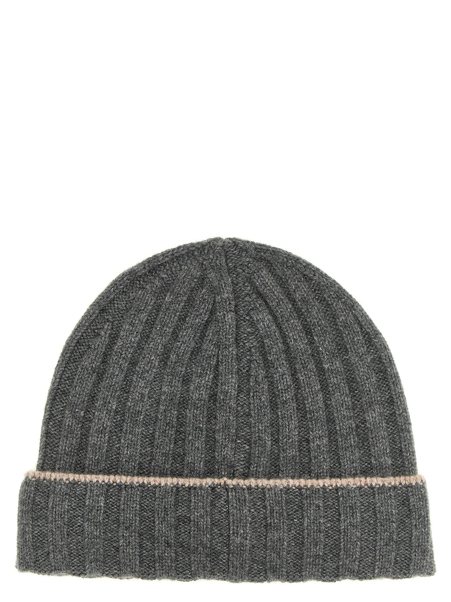 Brunello Cucinelli Men Cashmere Turn-Up Beanie BRUNELLO CUCINELLI