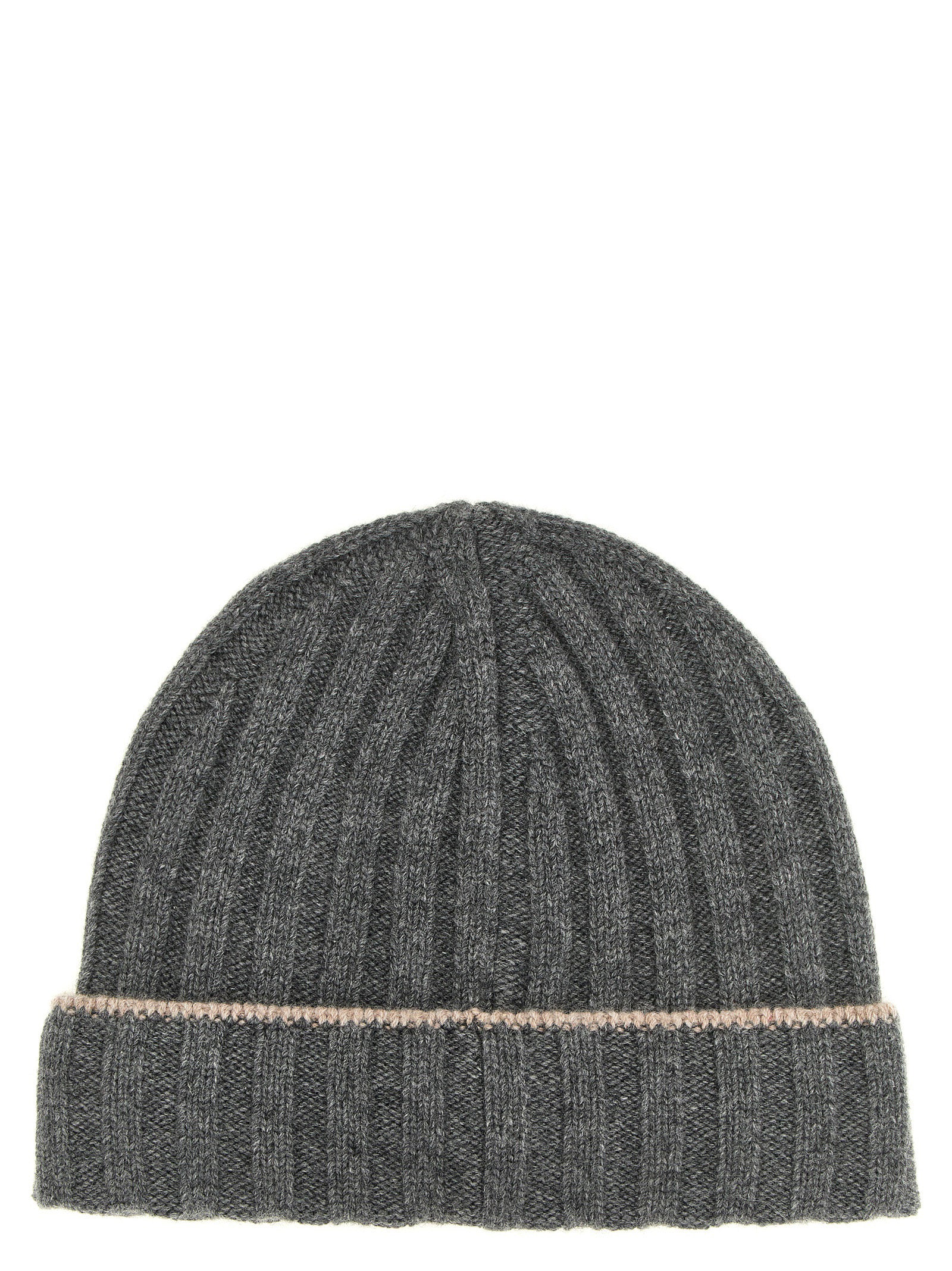 Brunello Cucinelli Men Cashmere Turn-Up Beanie BRUNELLO CUCINELLI