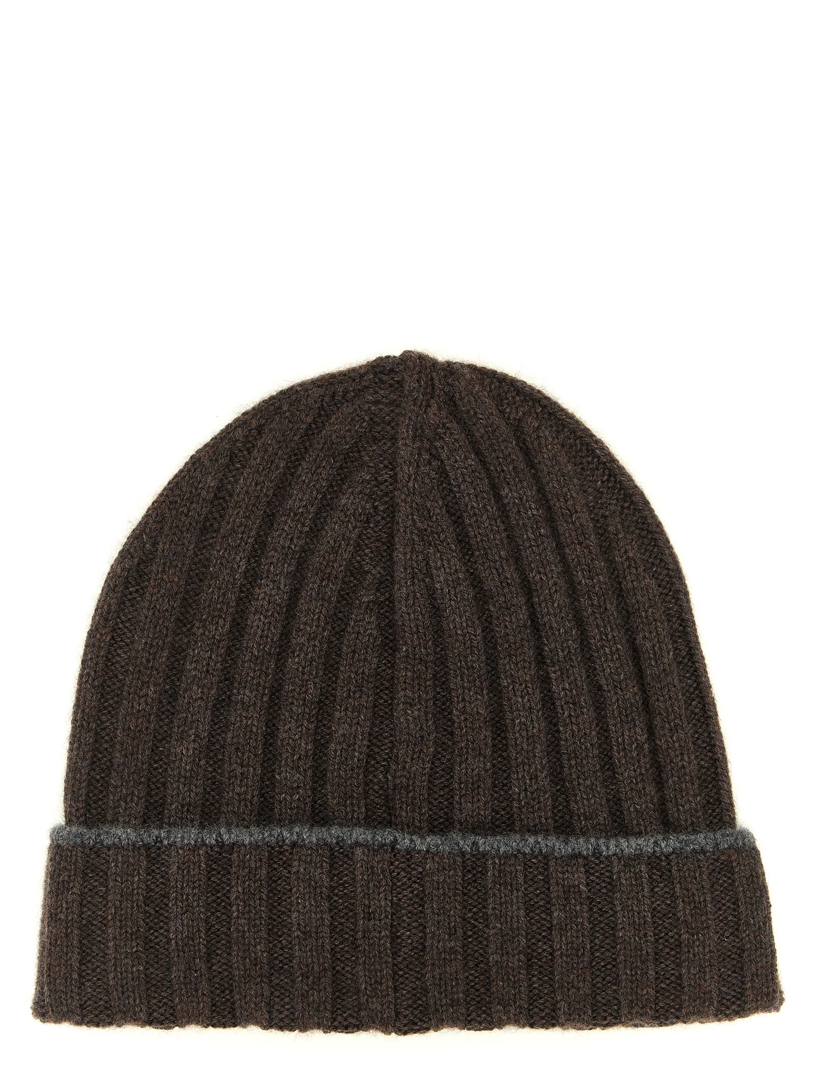 Brunello Cucinelli Men Cashmere Turn-Up Beanie BRUNELLO CUCINELLI