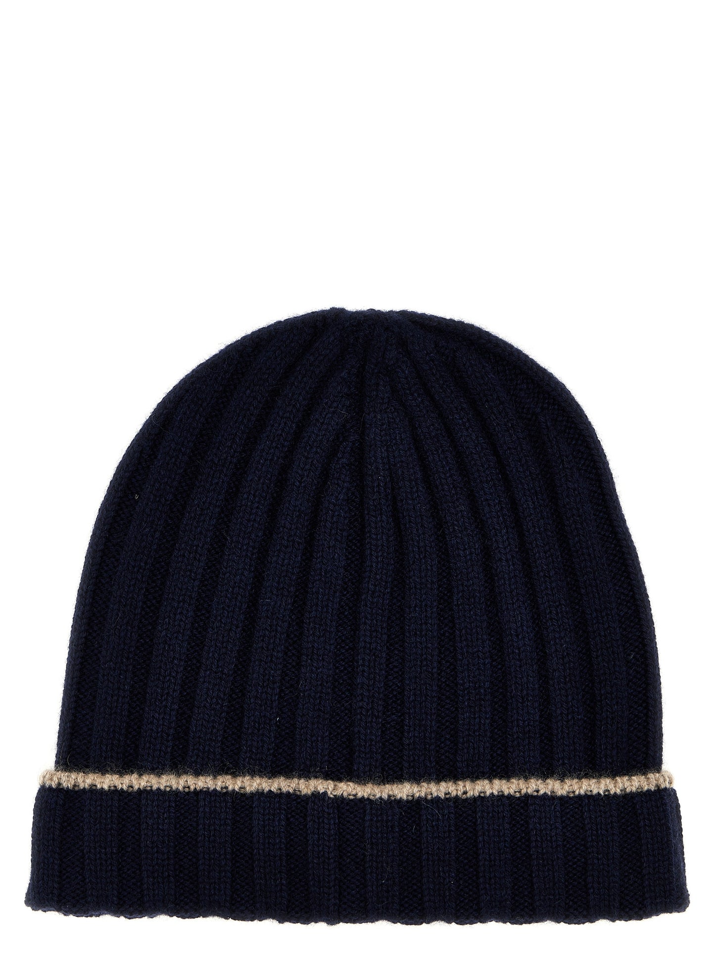 Brunello Cucinelli Men Contrast Line Beanie BRUNELLO CUCINELLI