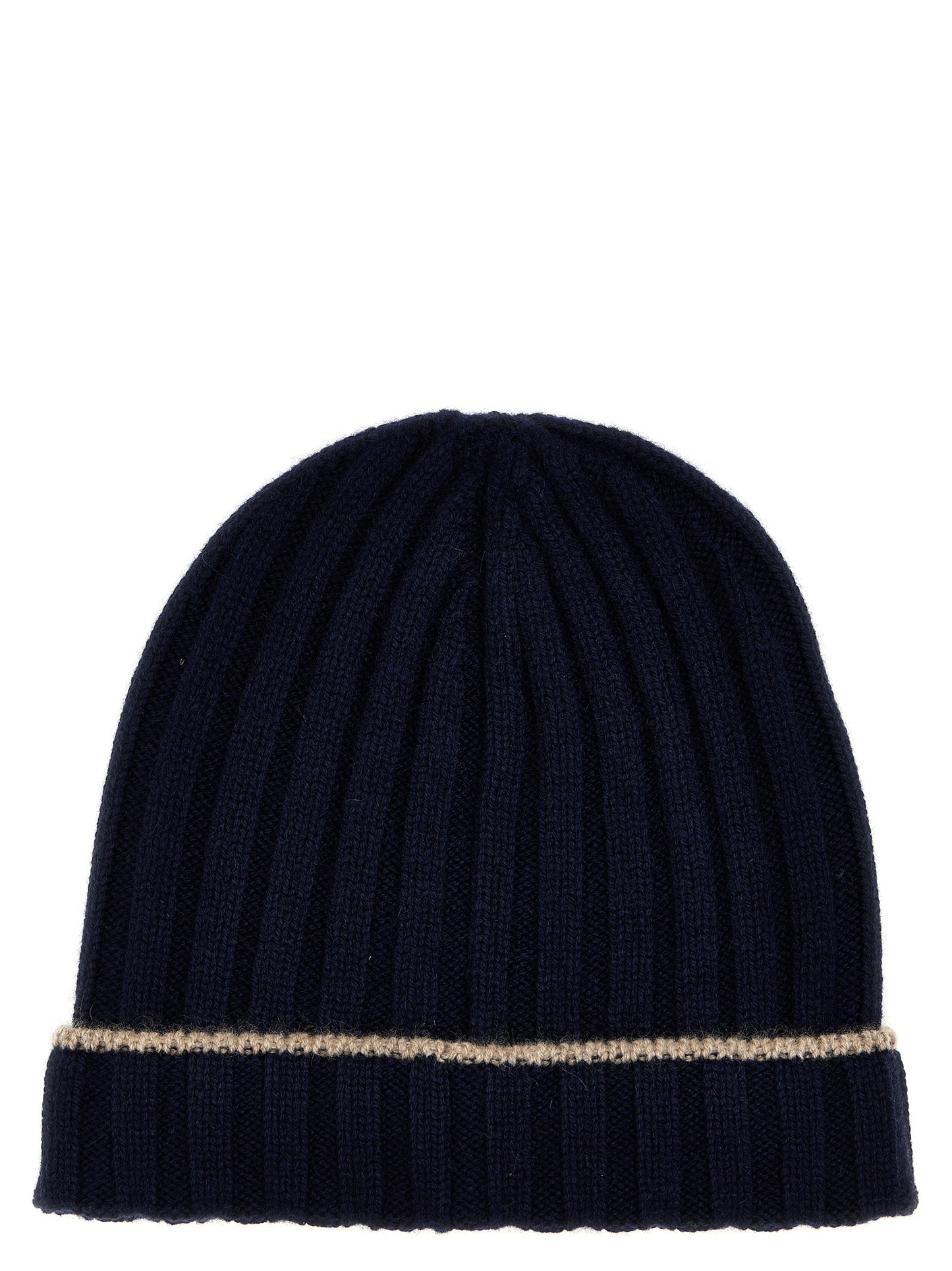 Brunello Cucinelli Men Contrast Line Beanie BRUNELLO CUCINELLI