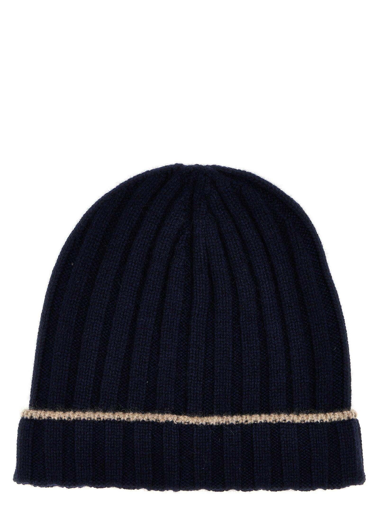 Brunello Cucinelli Men Contrast Line Beanie BRUNELLO CUCINELLI