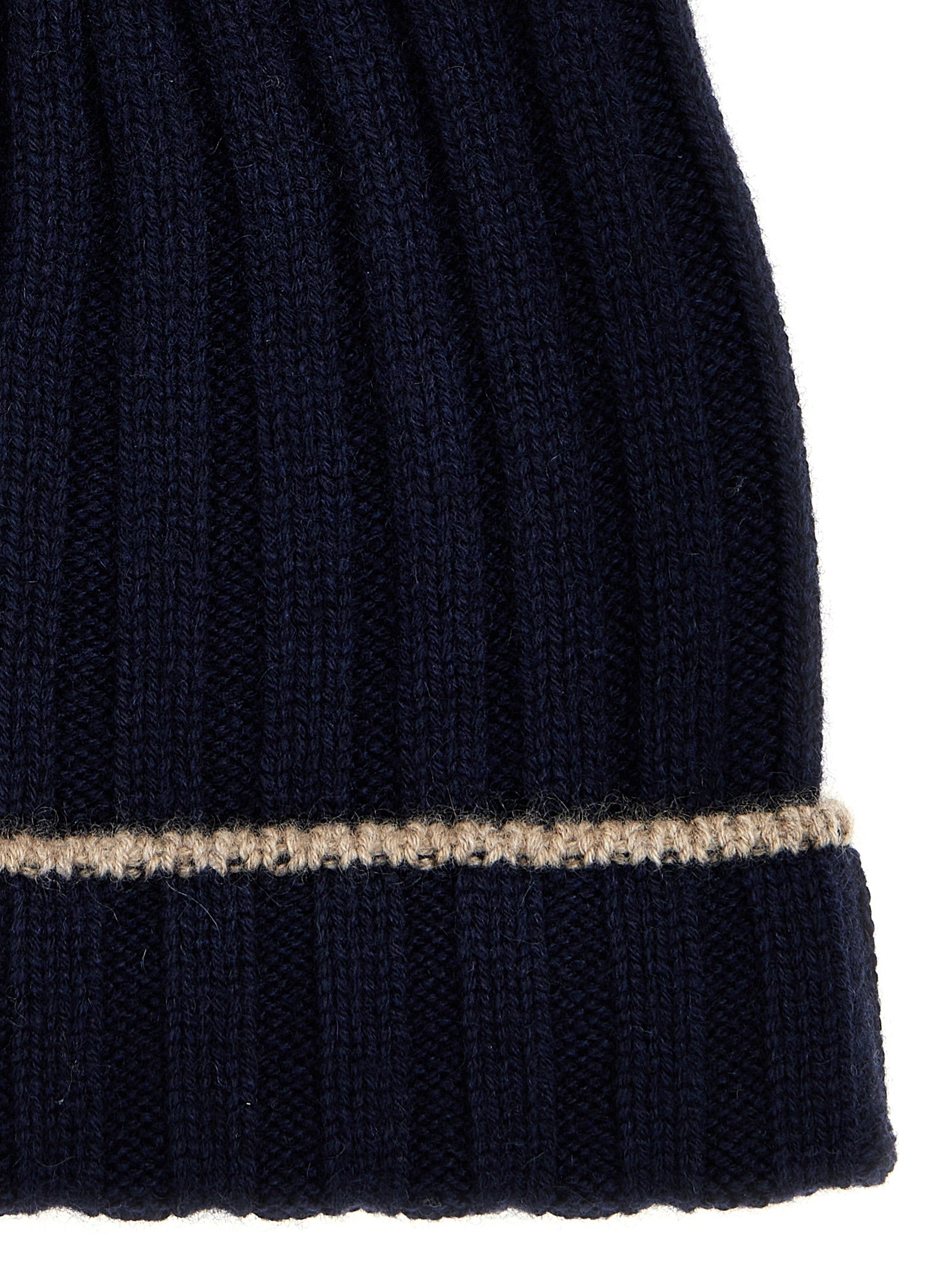 Brunello Cucinelli Men Contrast Line Beanie BRUNELLO CUCINELLI