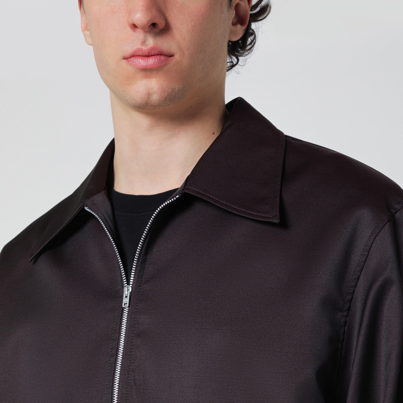 Our Legacy Grape-Colored Formflex Fabric Zip-Up Jacket Men OUR LEGACY