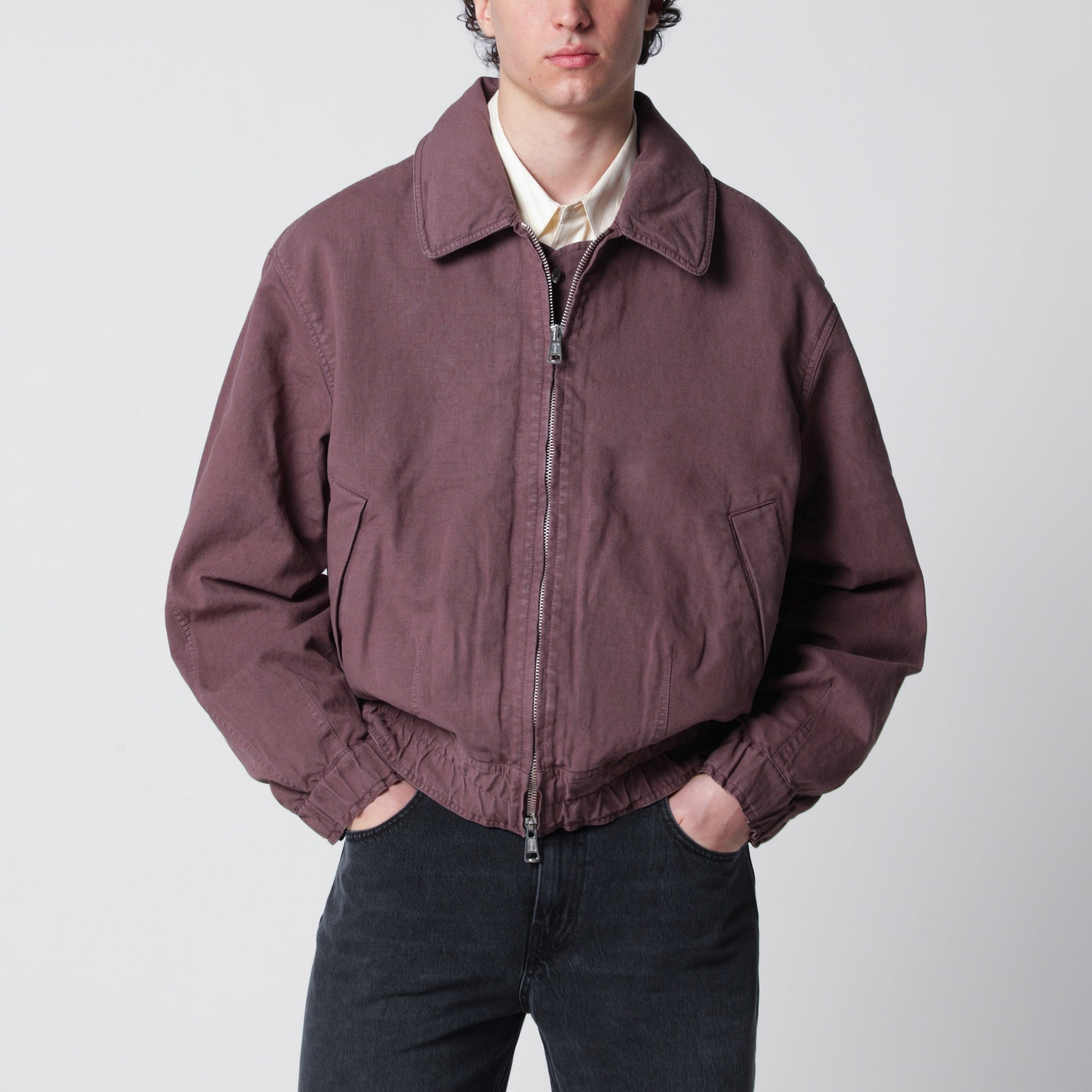 Our Legacy Command Jacket In Pink Cotton And Linen Blend Men OUR LEGACY