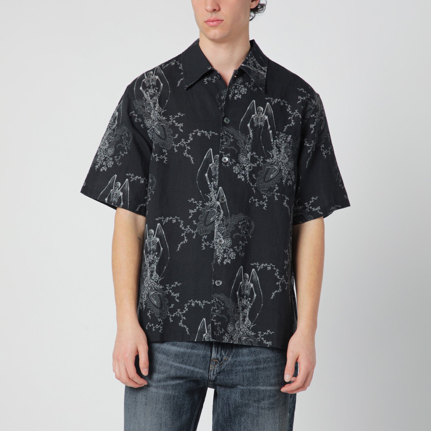Our Legacy Death Paisley Print Shirt In Cotton And Linen Men OUR LEGACY