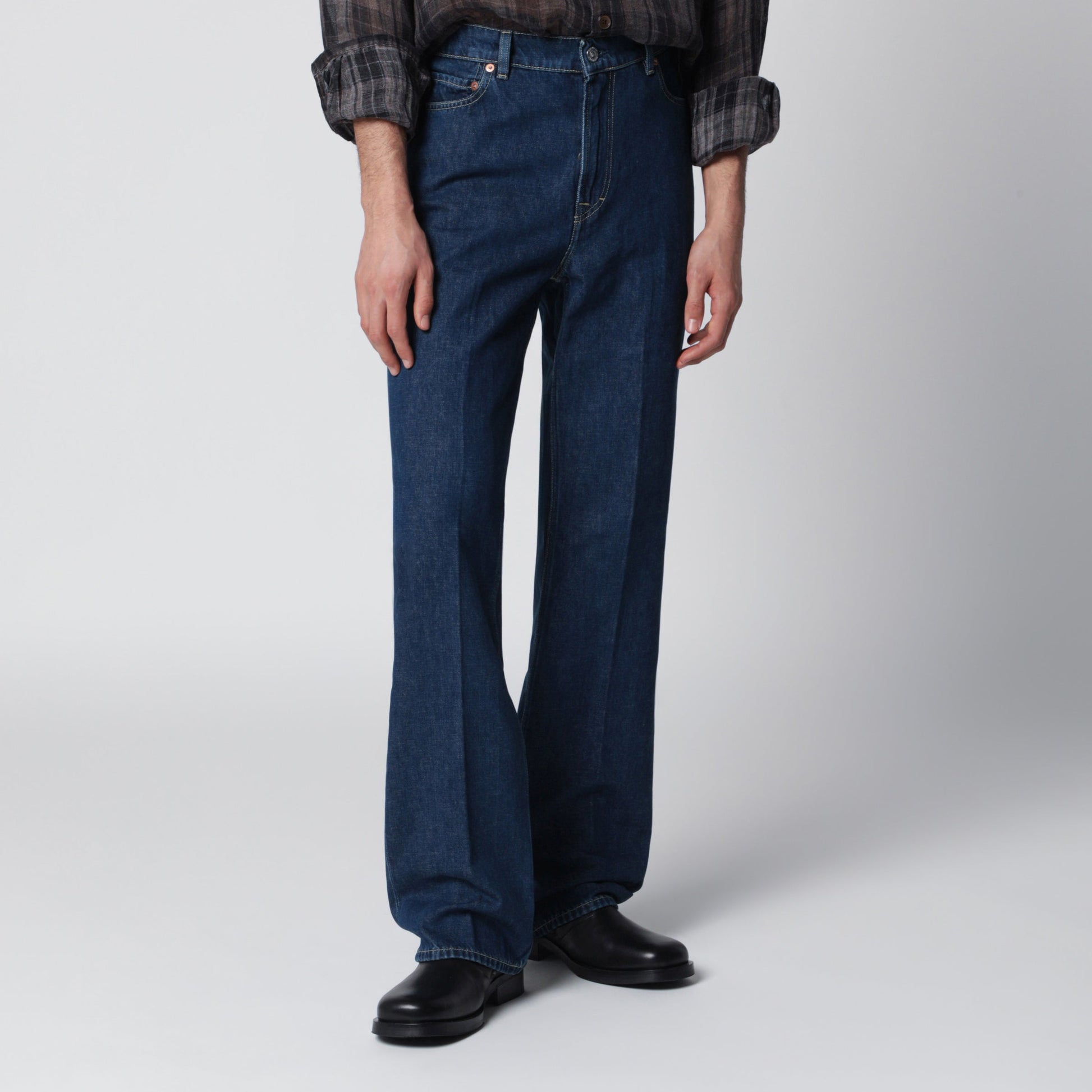 Our Legacy 70S Cut High-Waisted Flared Indigo Jeans Men OUR LEGACY