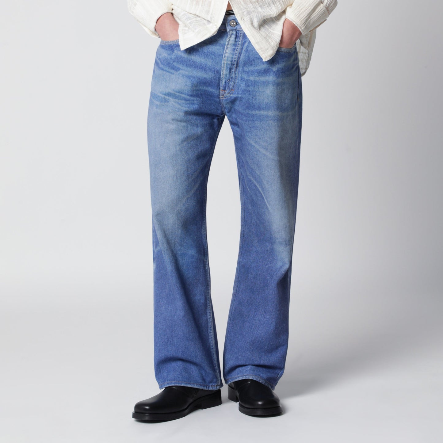 Our Legacy Jeans Third Cut In Digital Blue Aurora Print Men OUR LEGACY