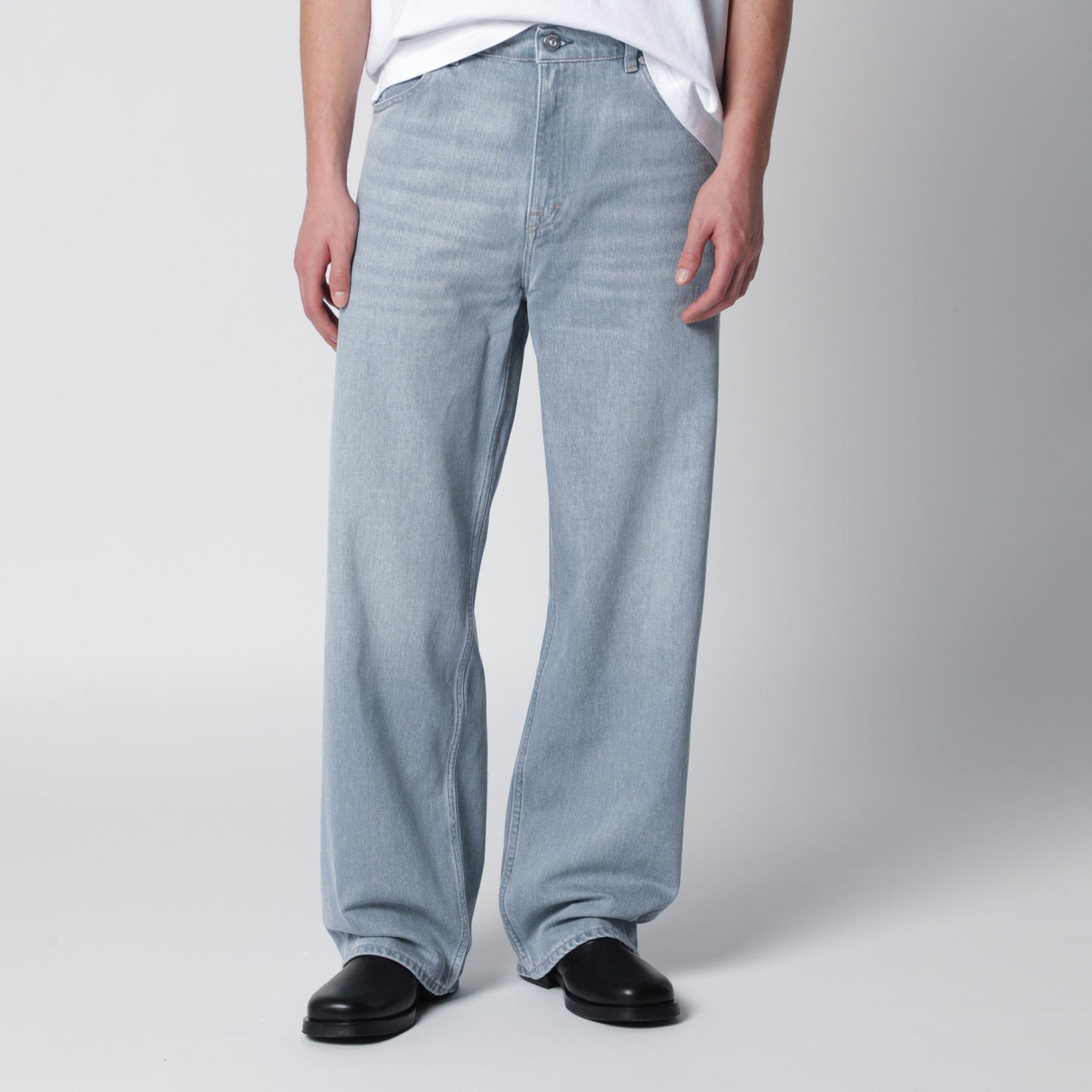 Our Legacy Vast Cut High-Waisted Wide-Leg Cotton Denim Jeans In Pale Coast Wash Blue Men OUR LEGACY