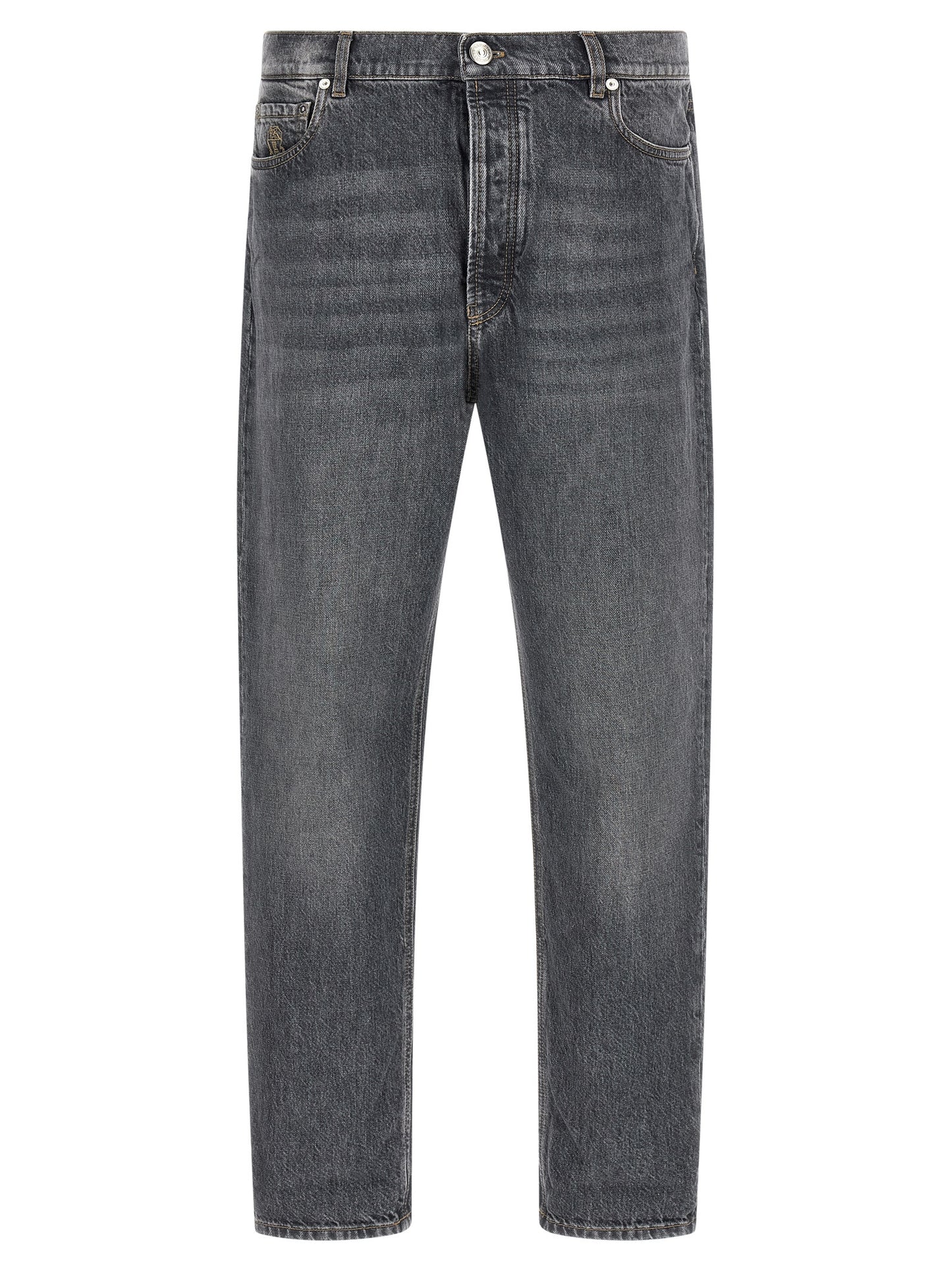Brunello Cucinelli Men Jeans Denim Greyscale BRUNELLO CUCINELLI