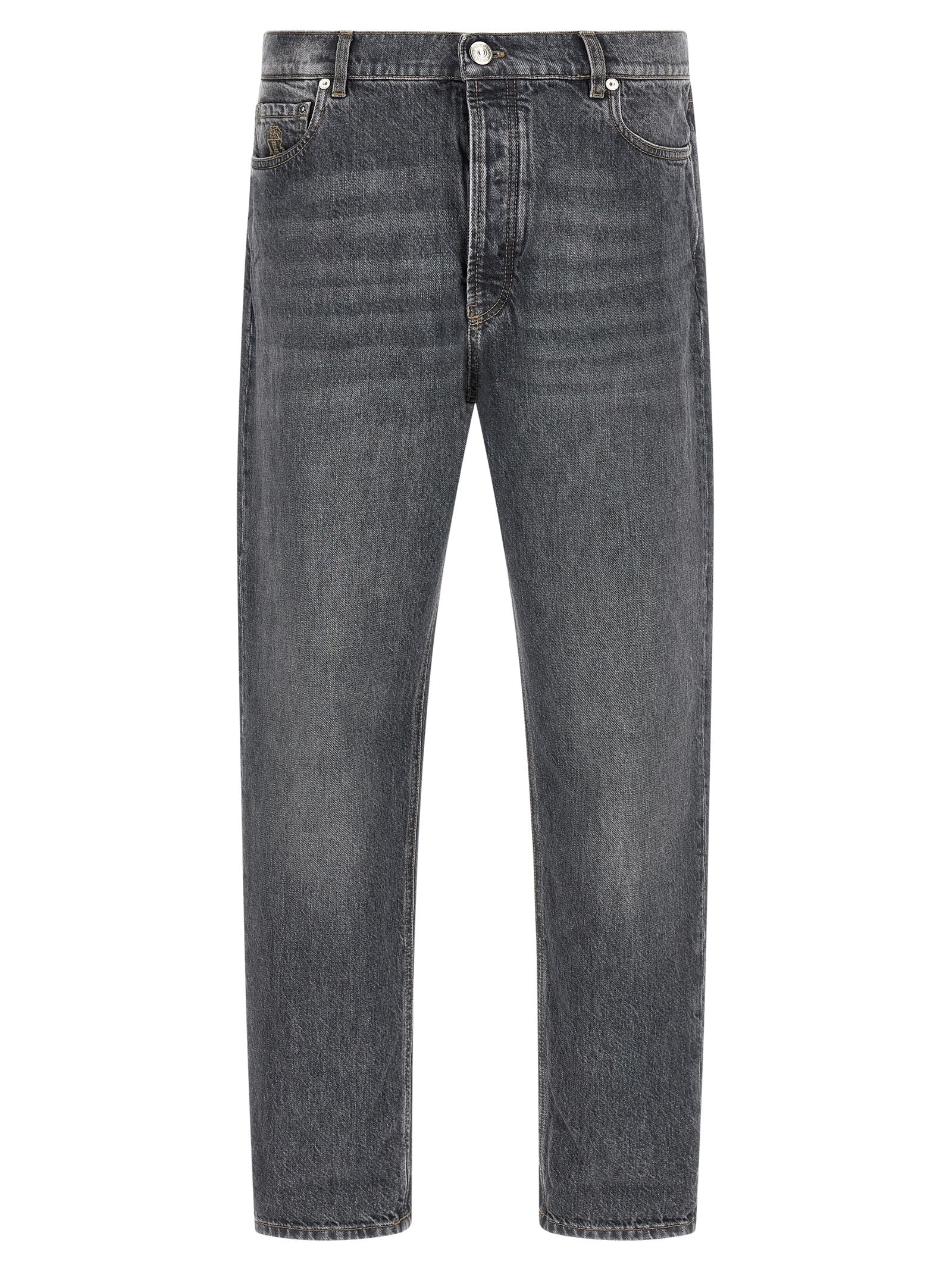 Brunello Cucinelli Men Jeans Denim Greyscale BRUNELLO CUCINELLI